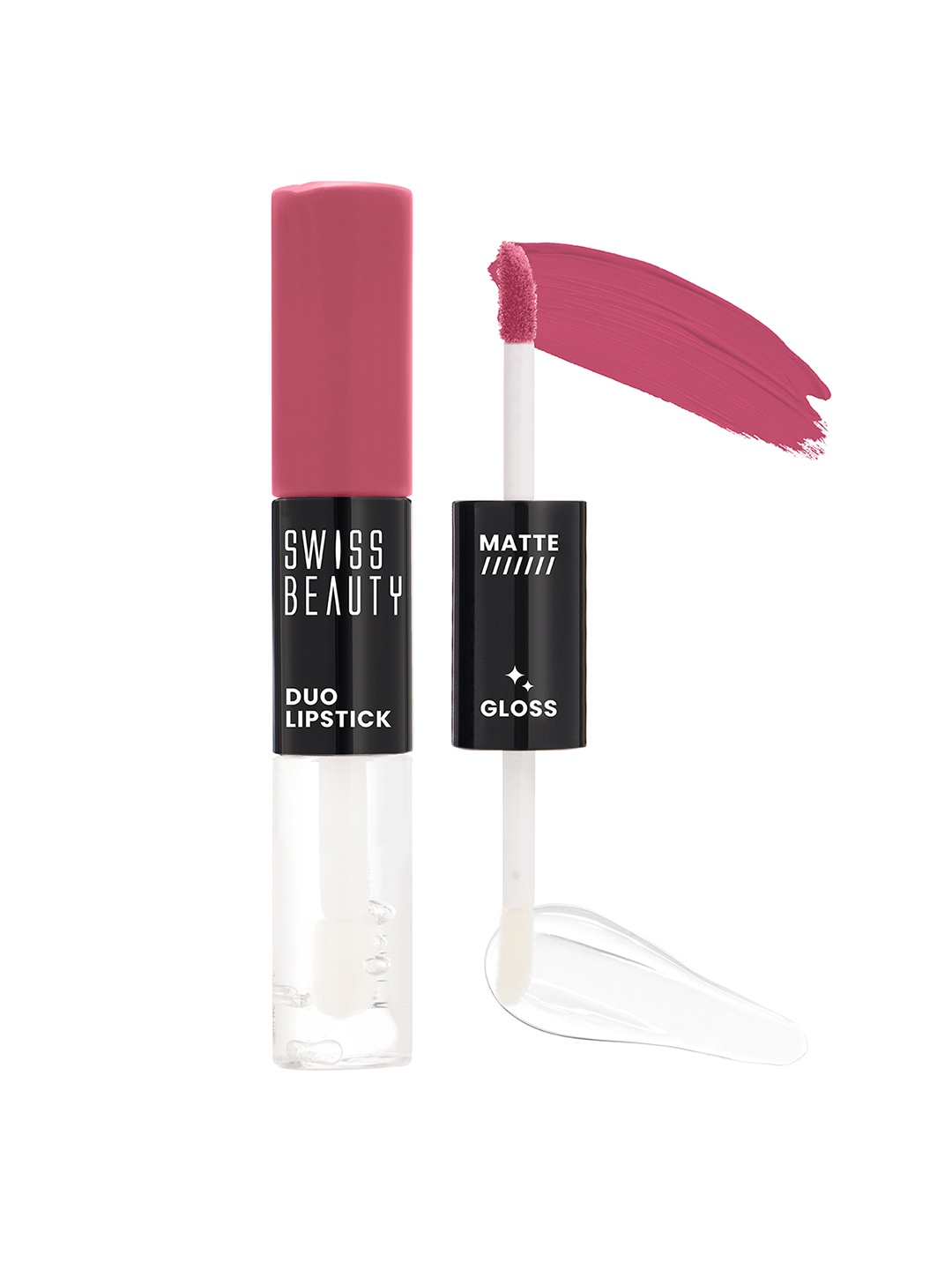 

SWISS BEAUTY Long Lasting Transfer Proof Duo Lipstick 10 ml - Poison Pink 02