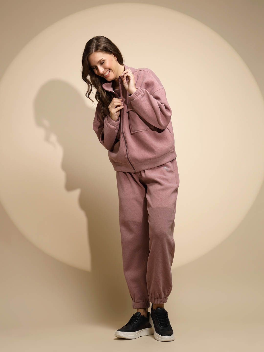 

Global Republic High Neck Sweatshirt & Joggers, Pink