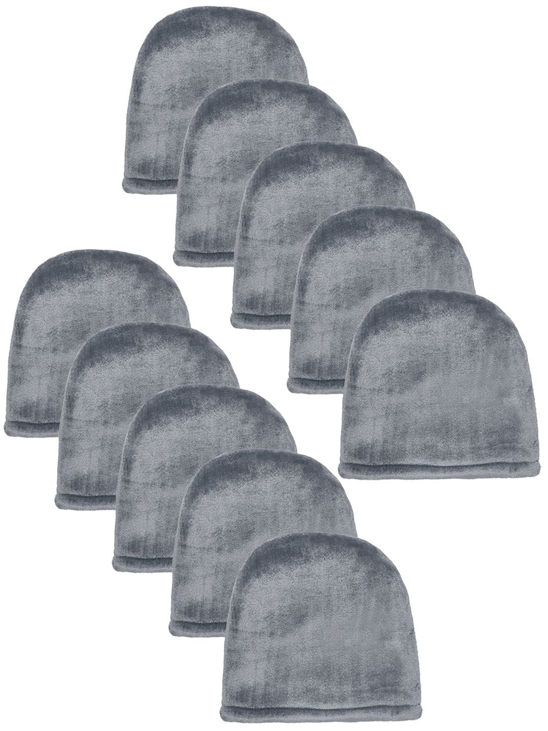

KLOTTHE Men Pack Of 10 Woolen Beanie Cap, Grey