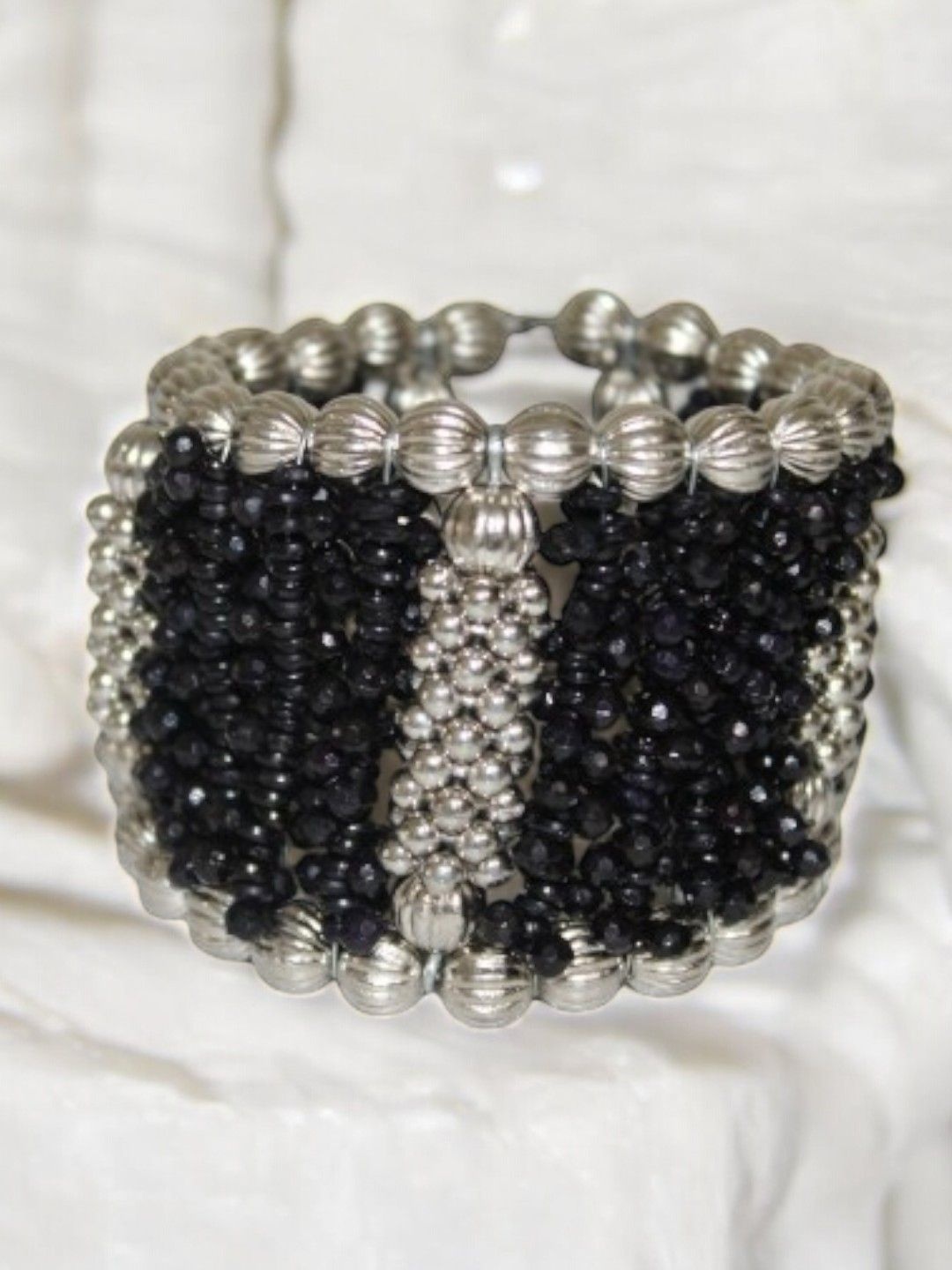 

Jolly Faces Women Wraparound Bracelet, Black