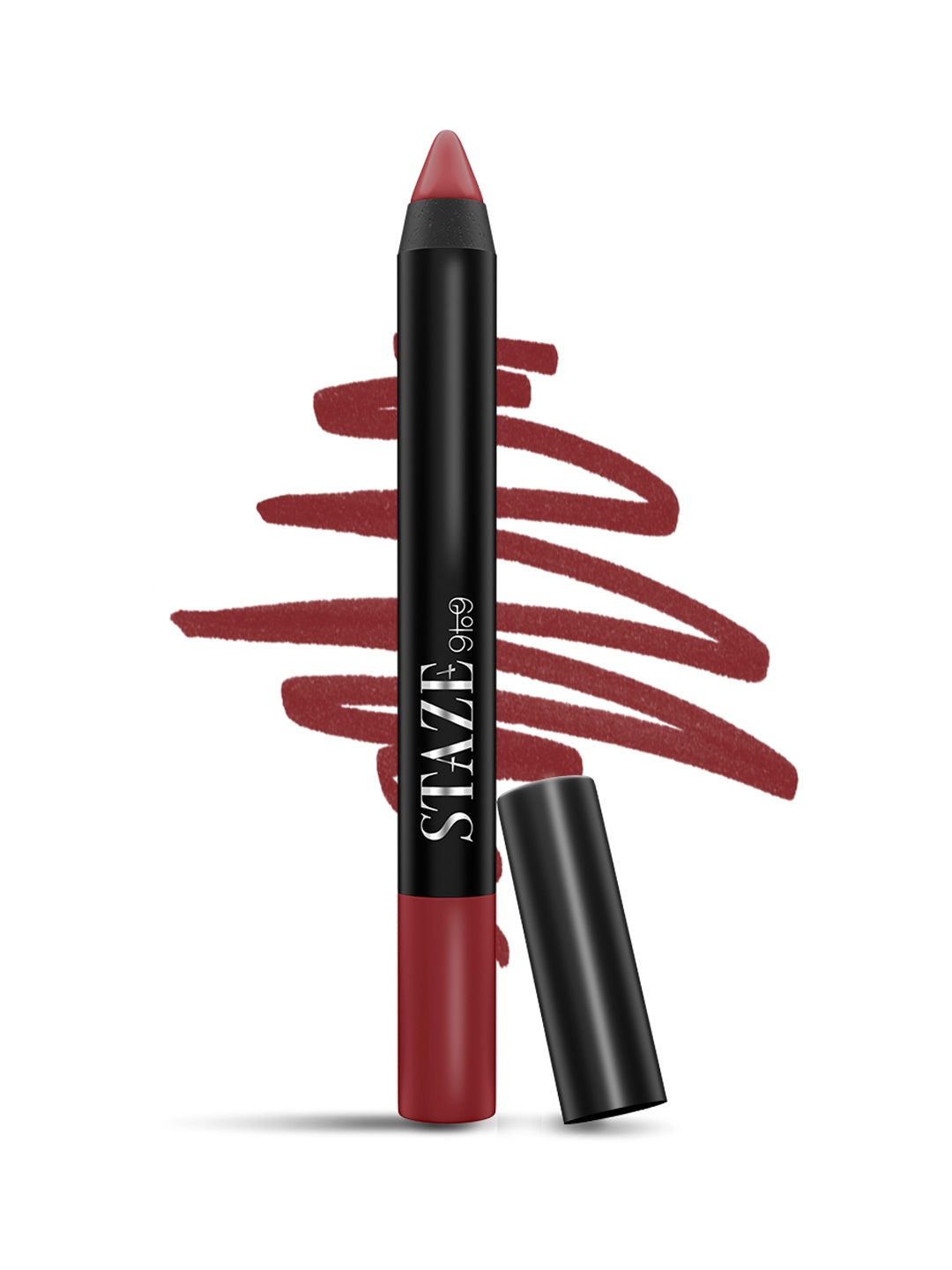 

STAZE Pout On Matte Finish Smudgeproof Lip Crayon with Jojoba Oil - Royally Ruby 10, Maroon