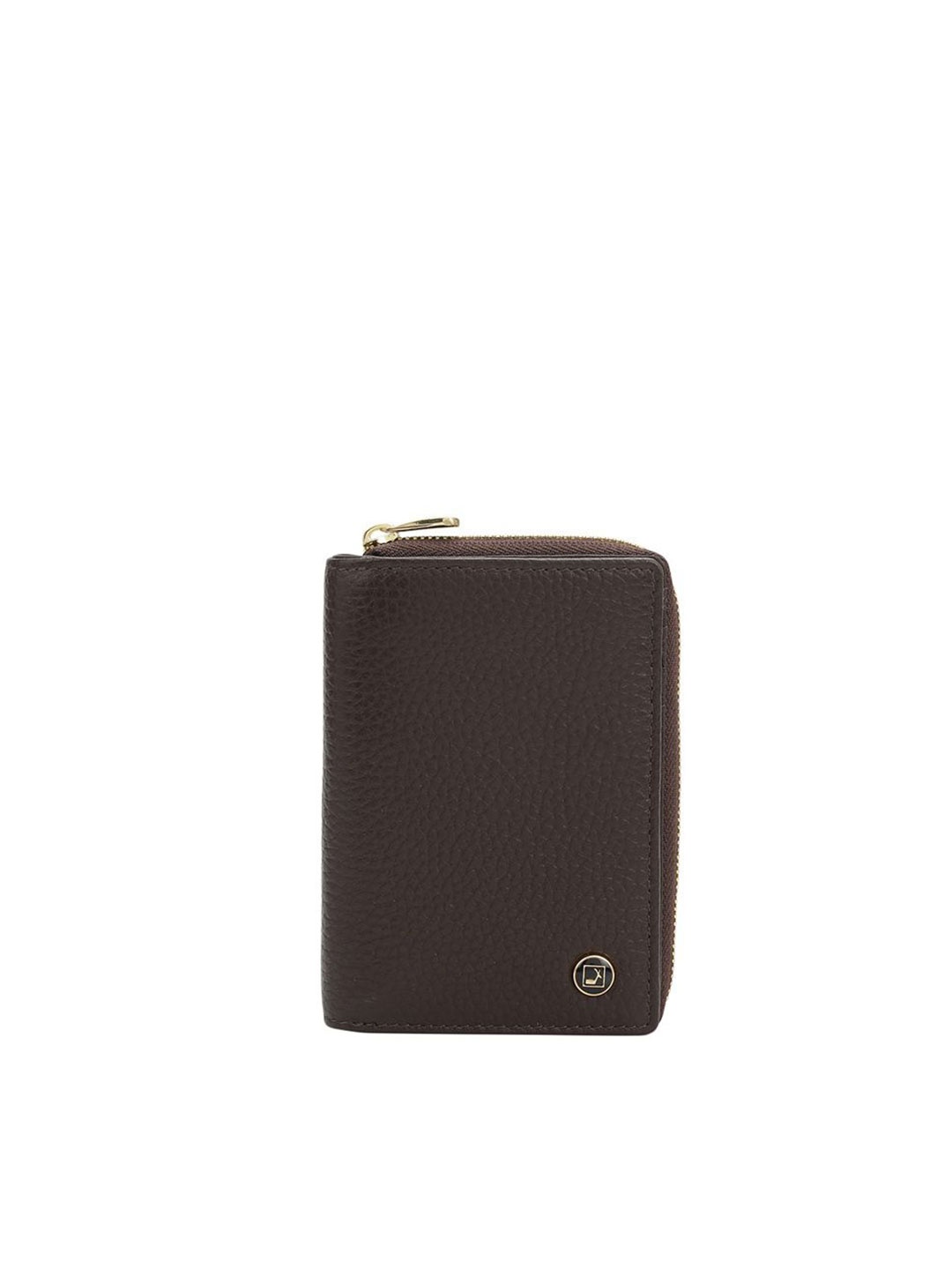

Da Milano Women Textured Leather Two Fold Wallet, Brown