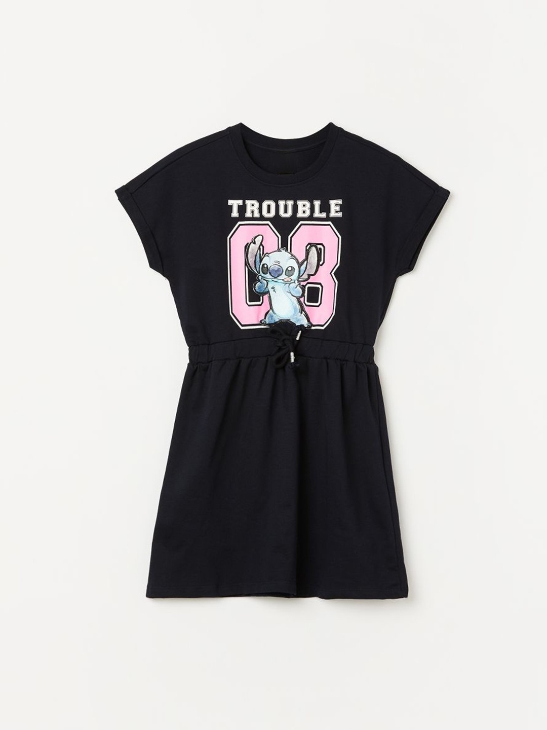 

Fame Forever by Lifestyle Girls Lilo & Stitch Printed Cotton Dress, Black