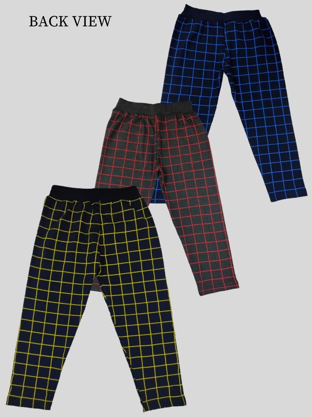 

Seyor Girls Pack of 3 Checked Trousers, Black