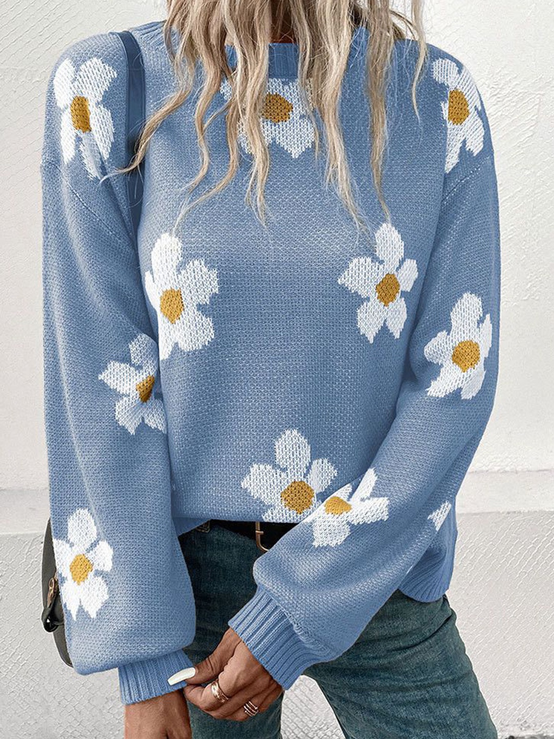 

DressBerry Floral Print Top, Blue