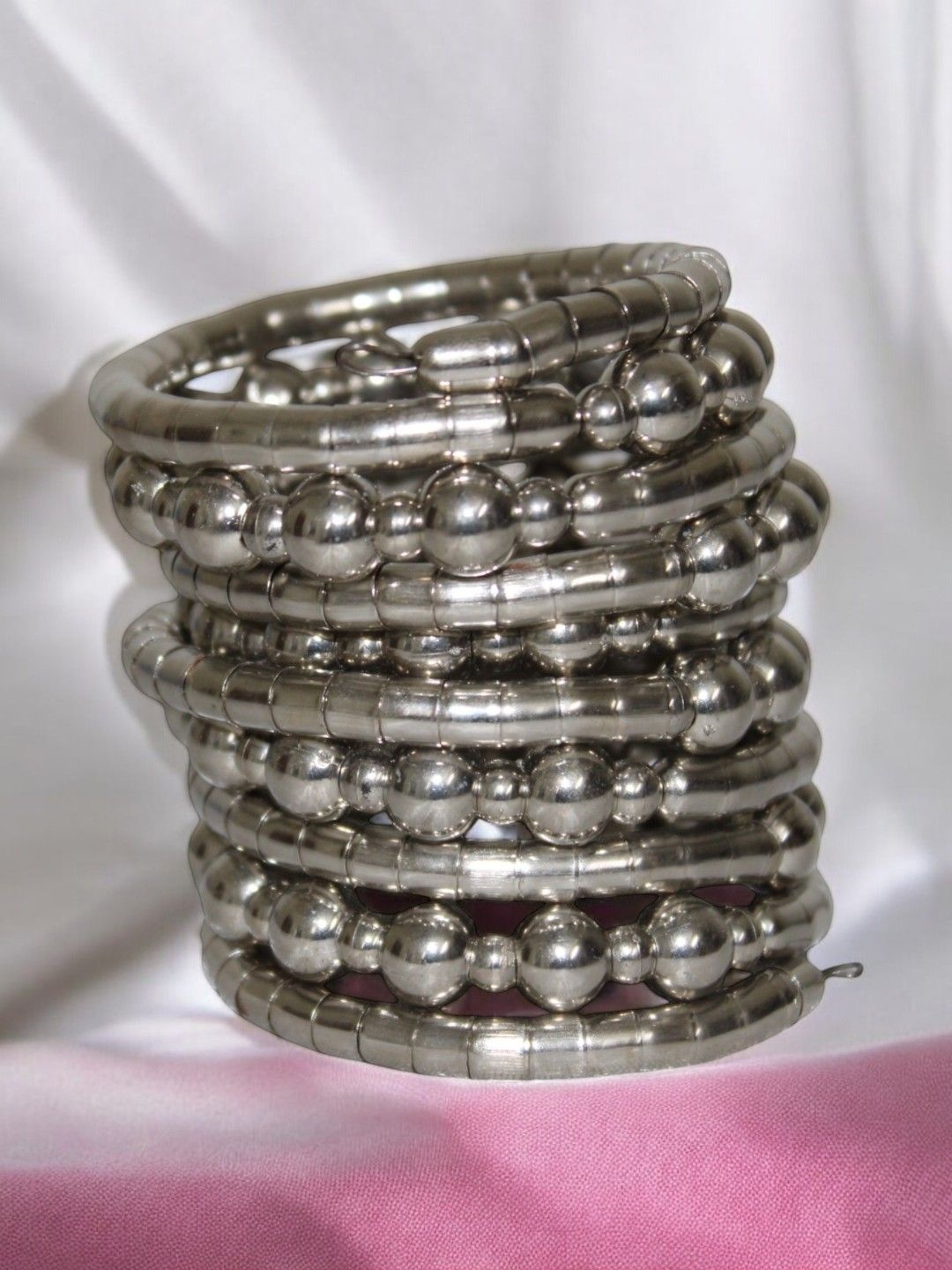 

Jolly Faces Women Wraparound Bracelet, Silver