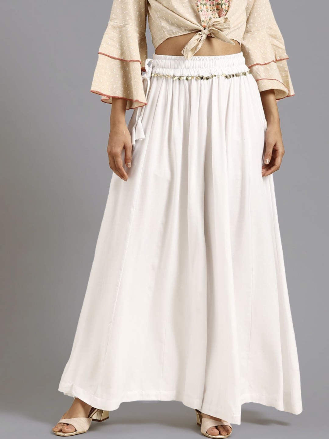 

Moda Rapido Women Pleated Trousers, White