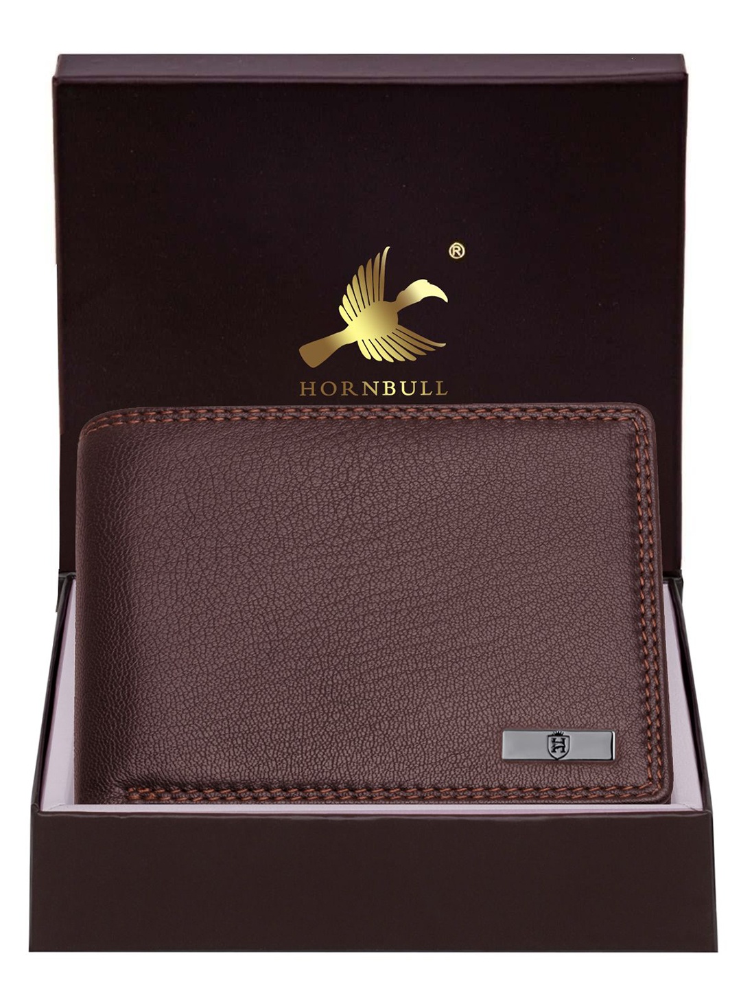 

Hornbull Stella Brown RFID Protected Genuine Leather Two Fold Wallet