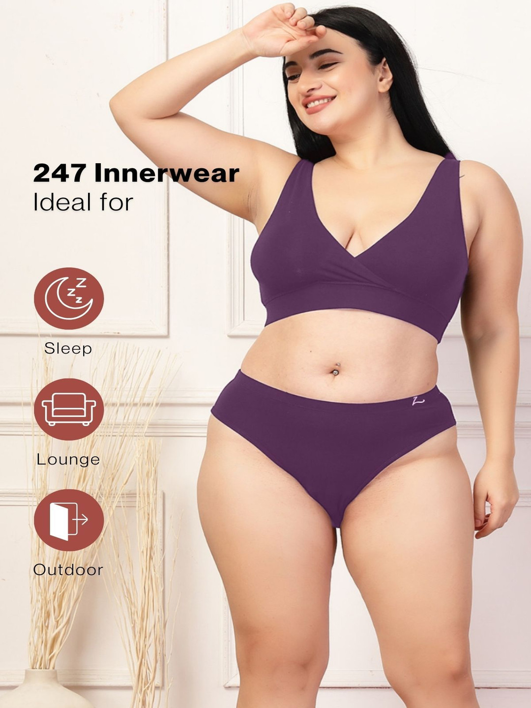 

House Of Zelena Women Mid-Rise Maternity Briefs, Purple