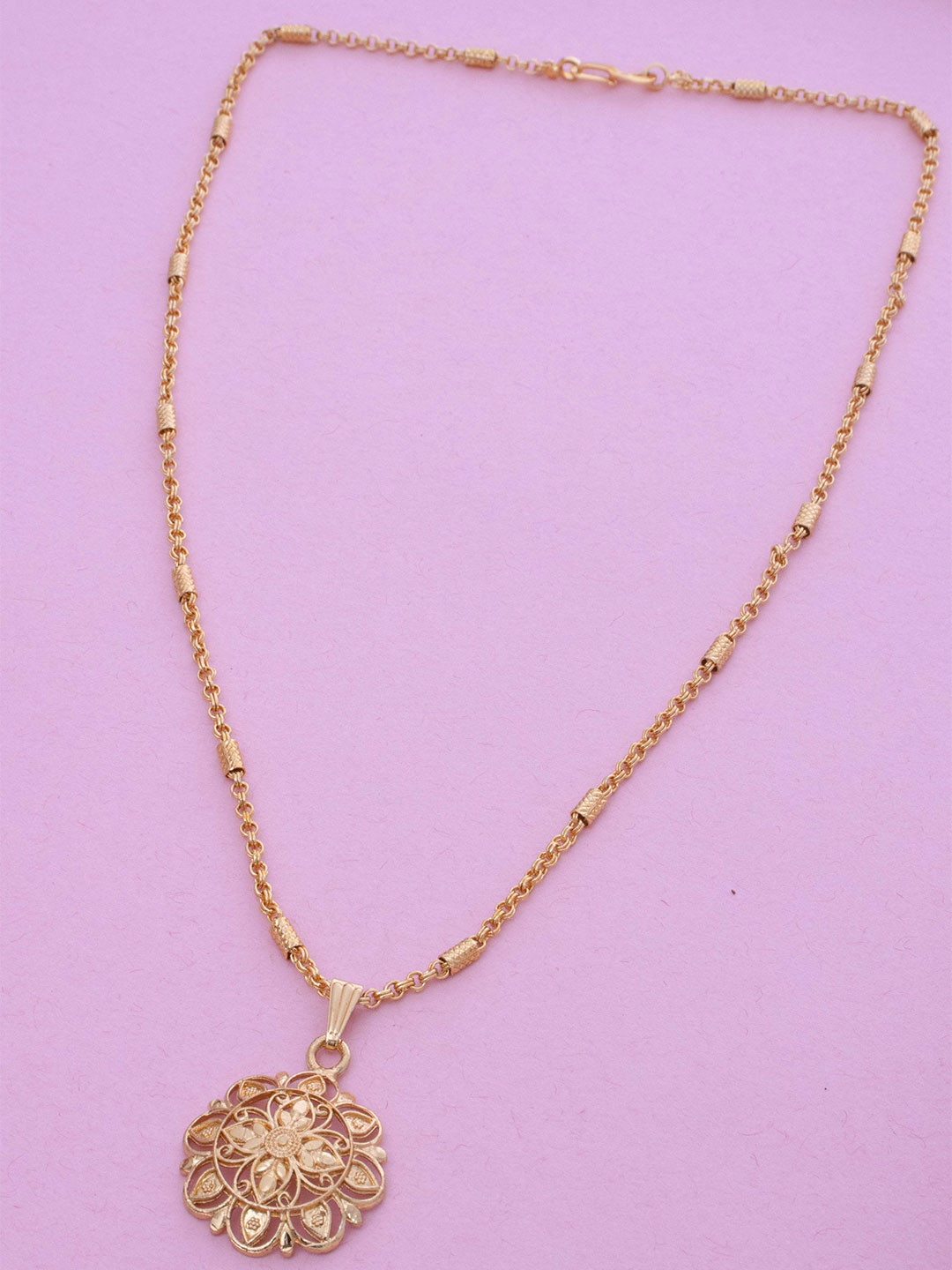 

Ramdev Art Fashion Jwellery Gold-Plated Pendant With Chain