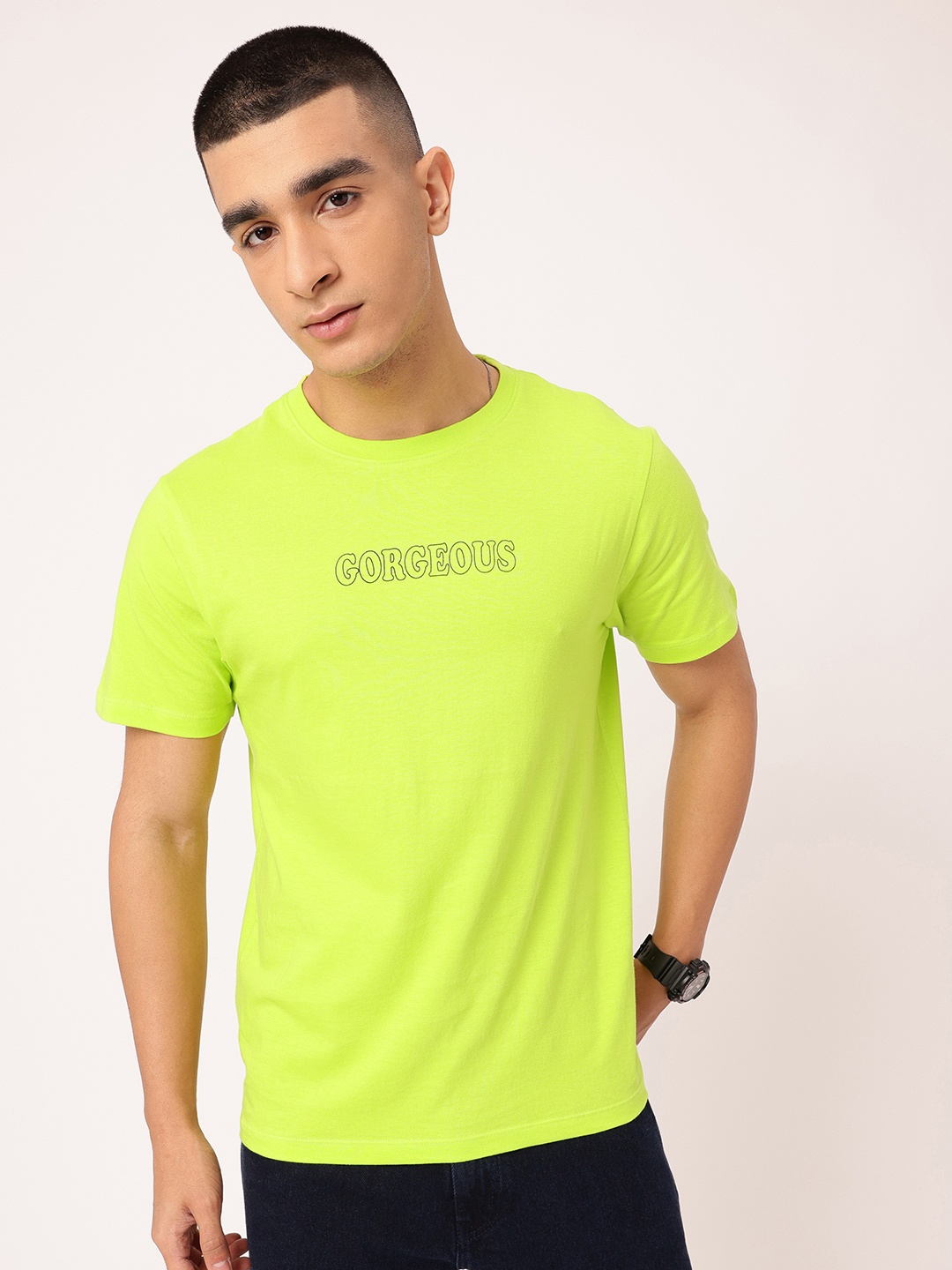 

Kook N Keech Urban Bloom Printed T-shirt, Fluorescent green