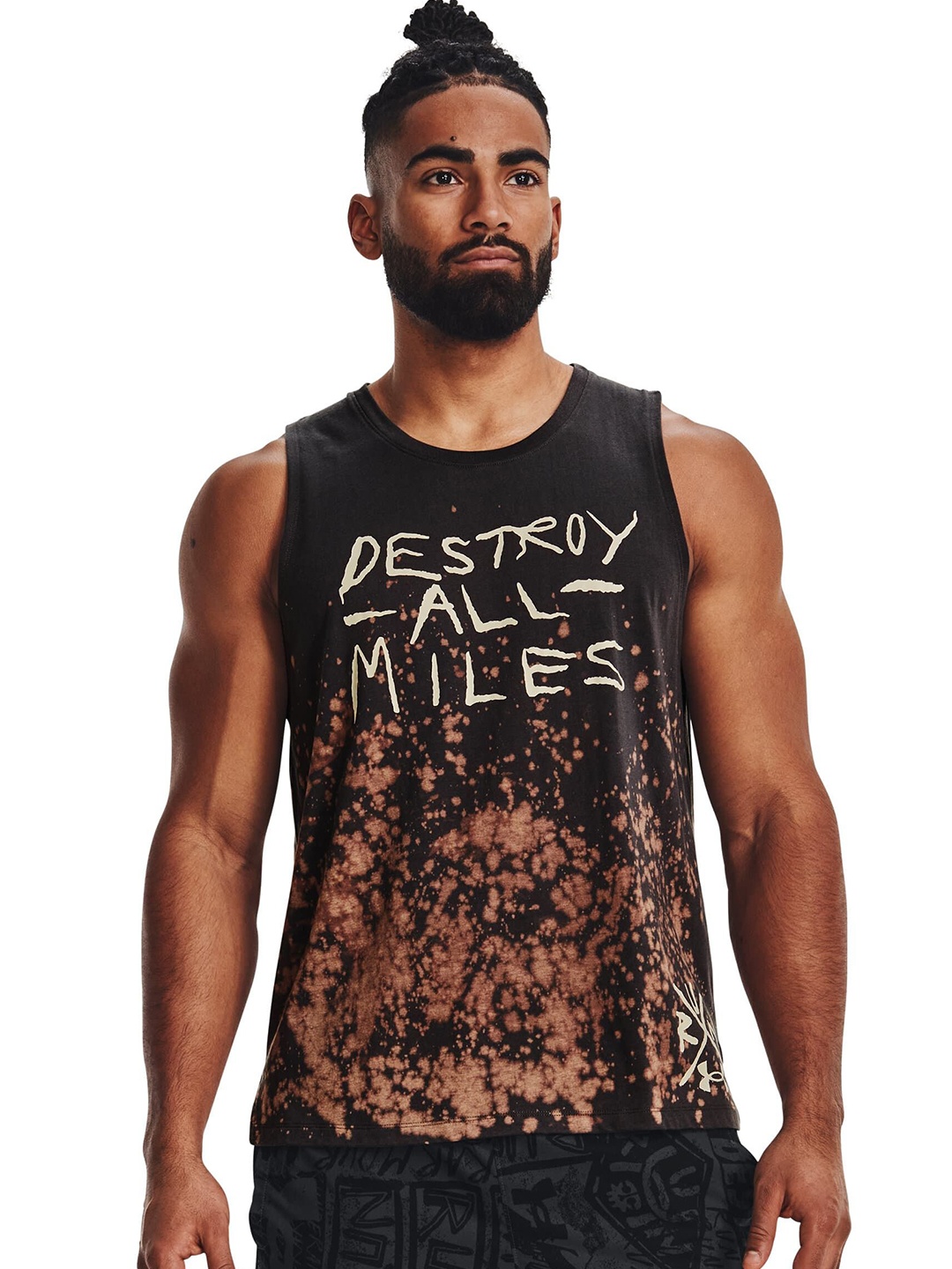 

UNDER ARMOUR Men Destroy All Miles Singlet Tshirts, Grey