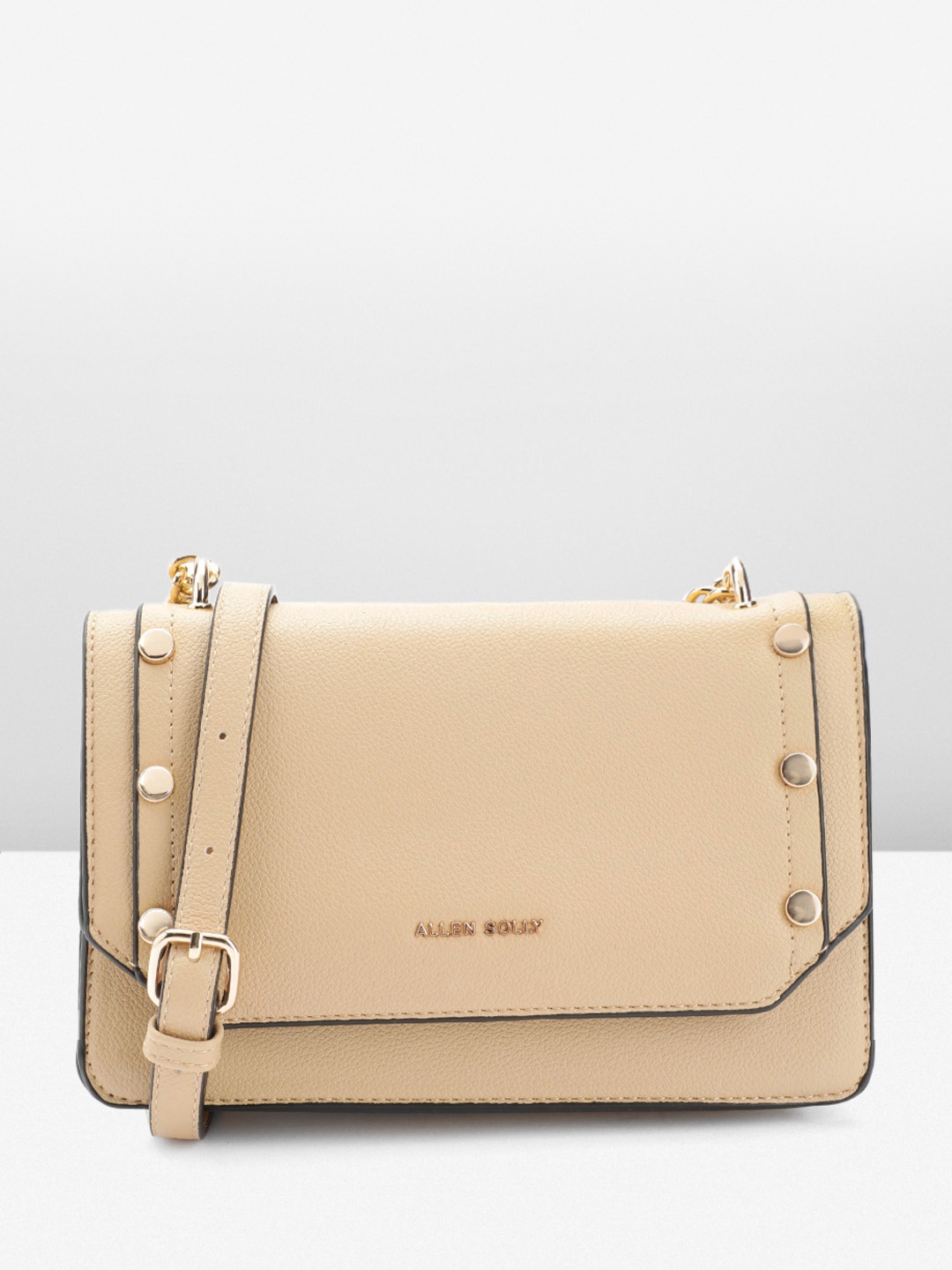 

Allen Solly Textured PU Structured Sling Bag, Beige