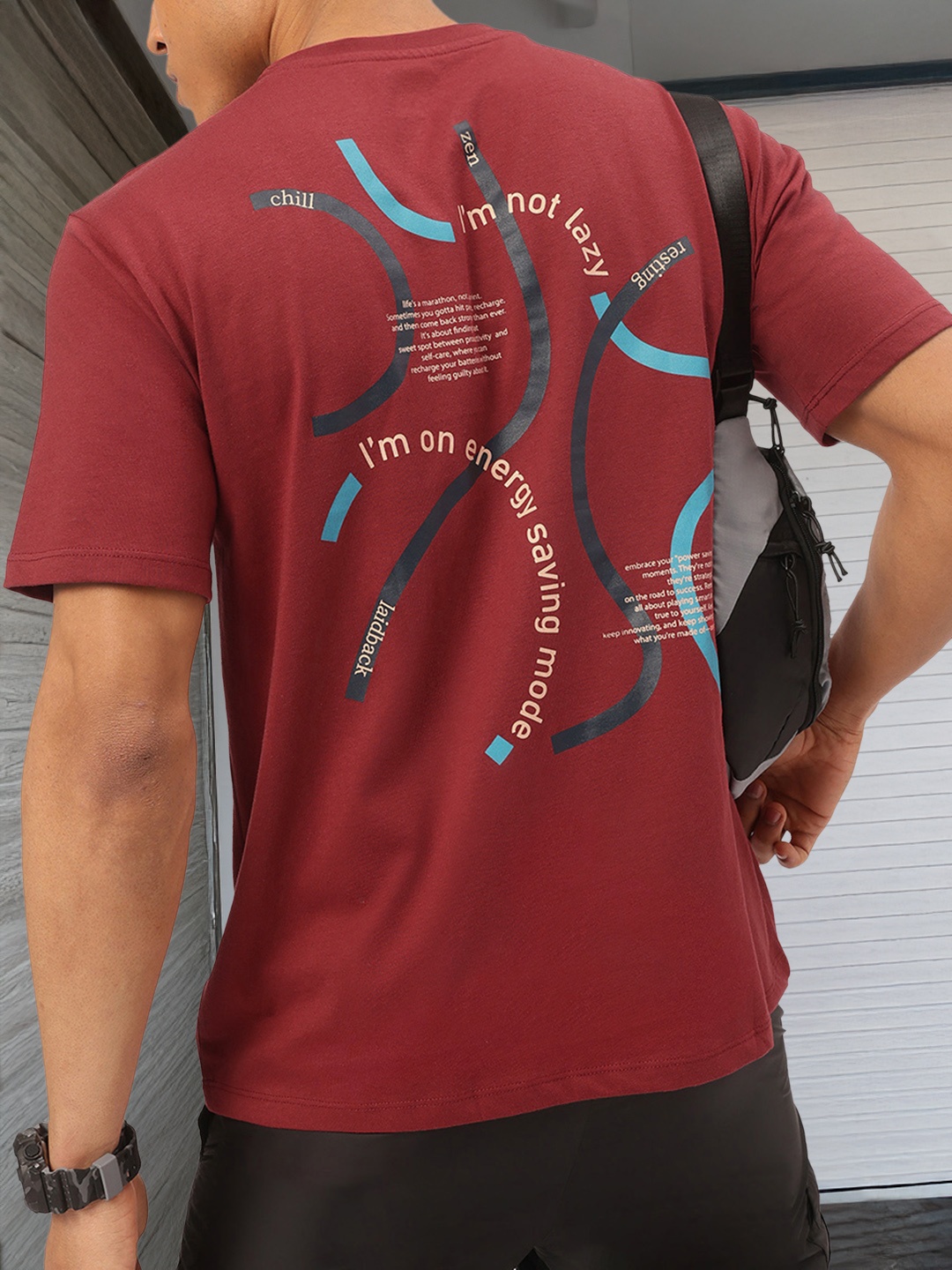 

Kook N Keech Casual Edge Printed T-shirt, Maroon