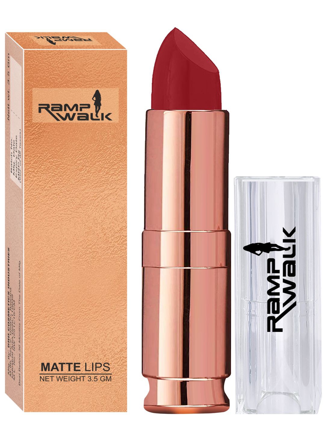 

Ramp Walk Matte Lips Lipstick With Shea Butter Jojoba Oil & Vitamin E 3.5g - Rose Red 86
