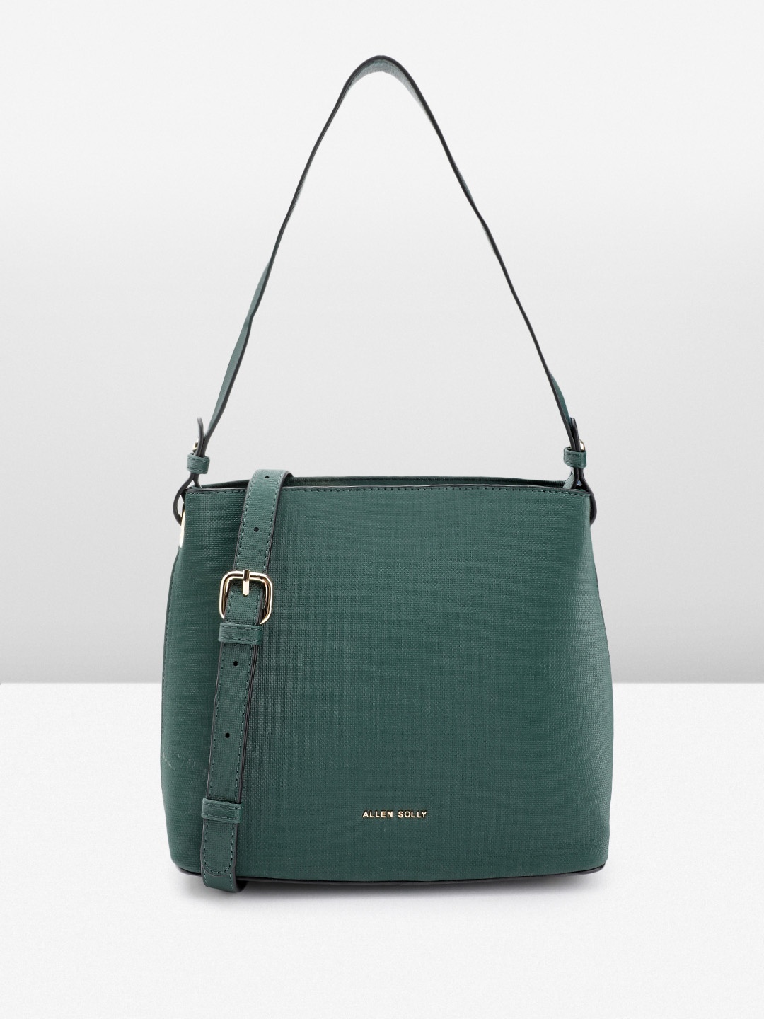 

Allen Solly PU Structured Textured Handheld Bag, Green