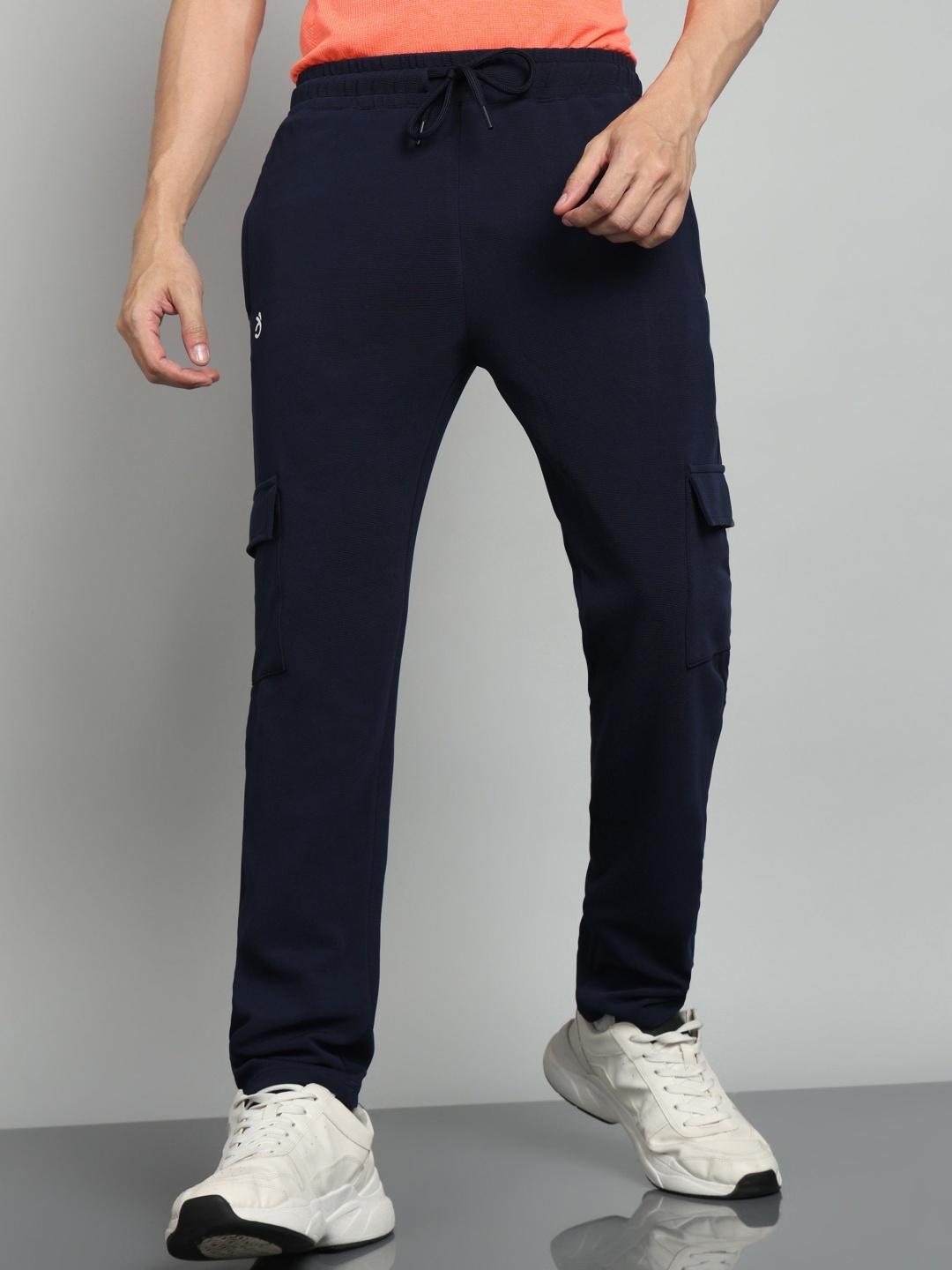 

Moda Rapido Men Mid Rise Track Pants, Navy blue