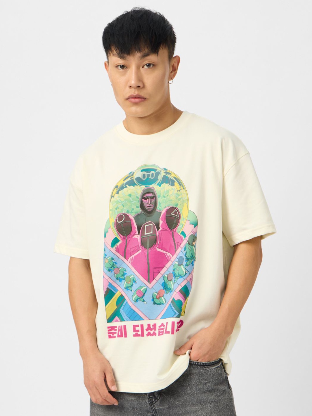 

The Souled Store Men Printed T-shirt, Off white