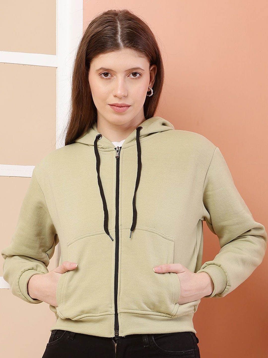 

SHAHVEER CREATION Women Hooded Sweatshirt, Green