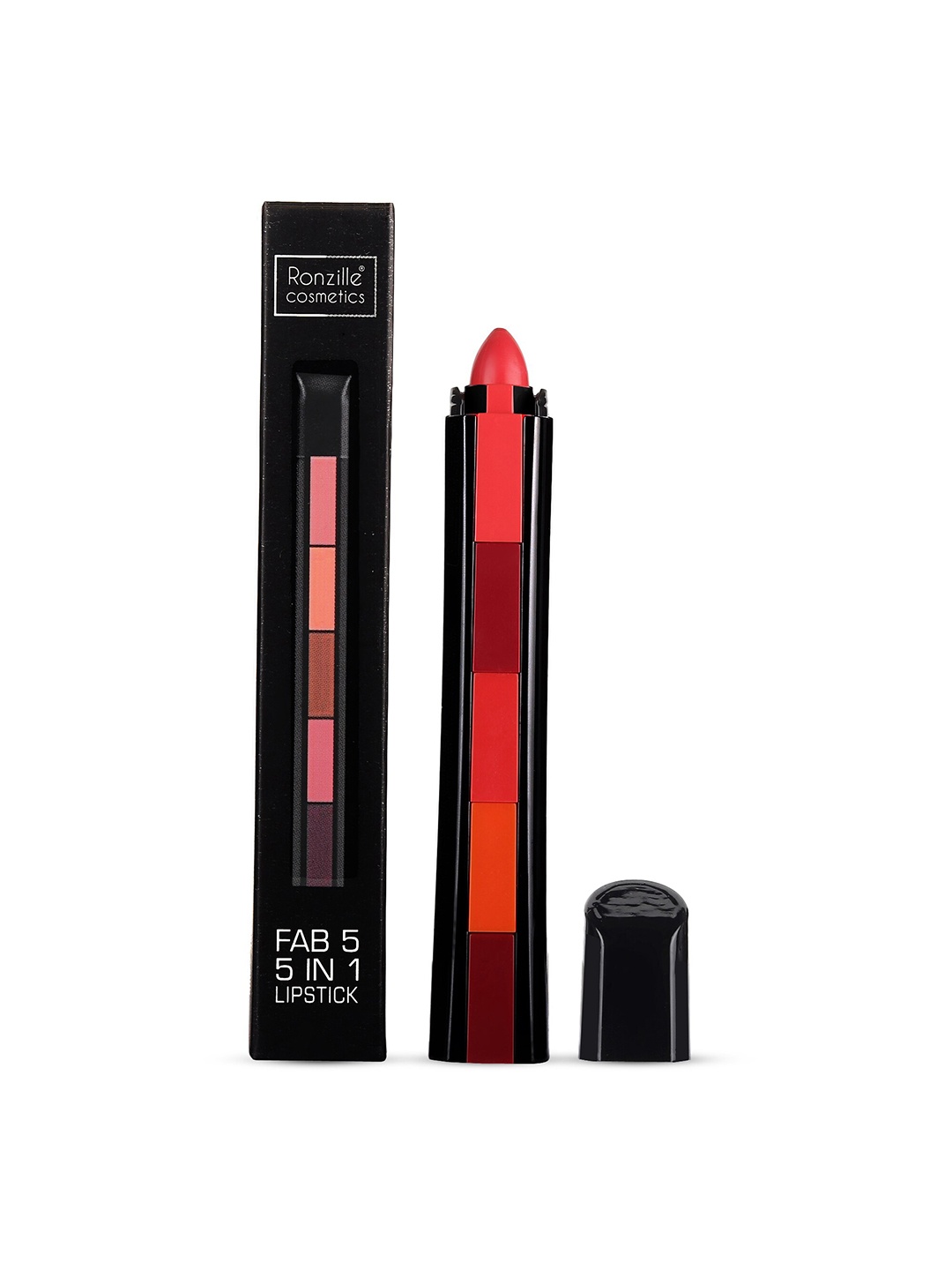 

Ronzille 5-In-1 Fantastic Long Lasting Lipstick 10g - Shade C, Orange