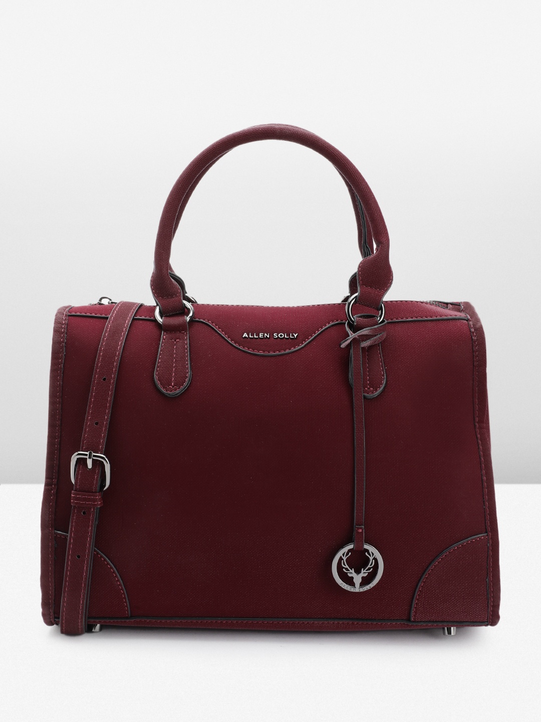 

Allen Solly PU Structured Handheld Bag, Burgundy