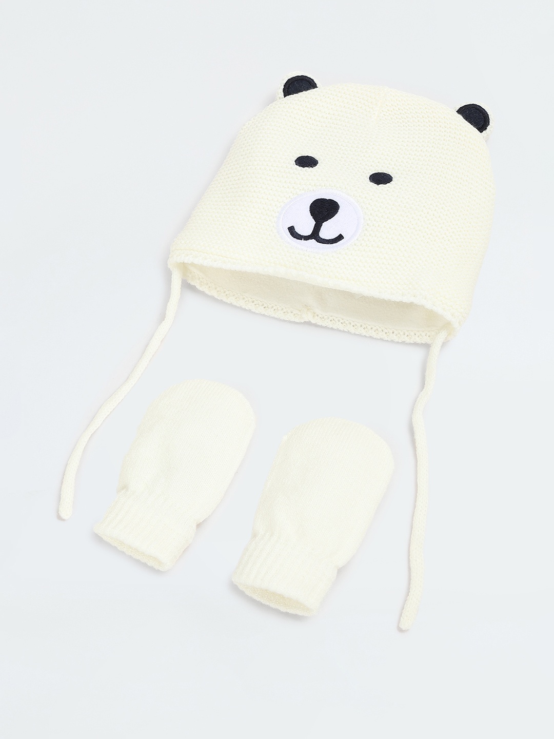 

max Boys Pack Of 2 Mittens With Beanie, Off white