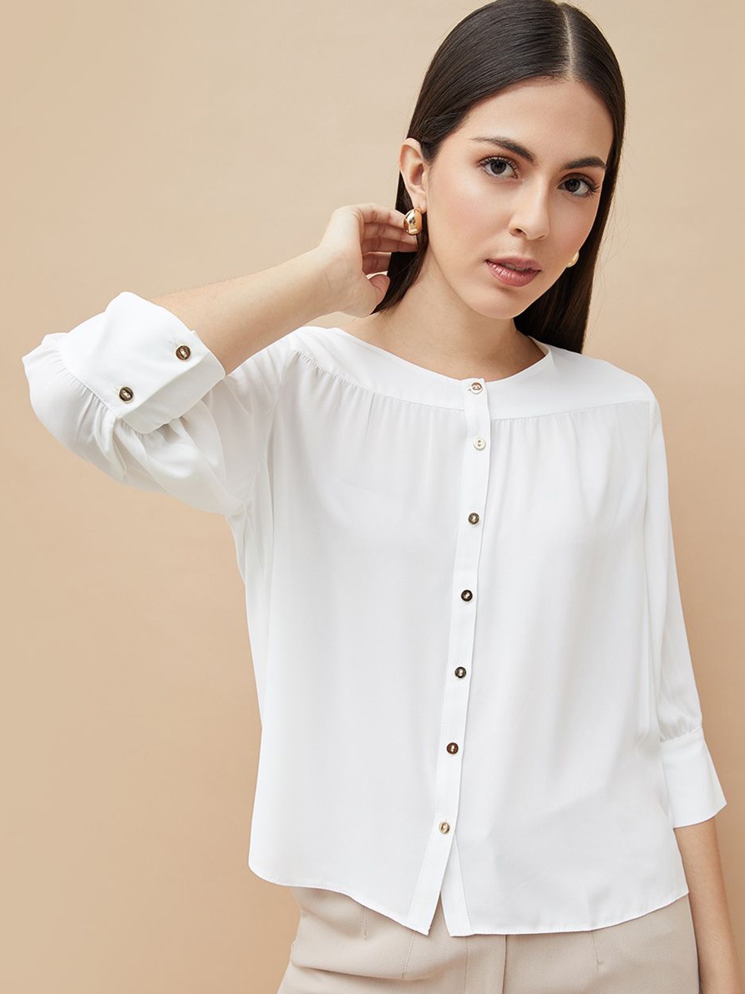 

CODE by Lifestyle Women Shirt Style Top, Off white