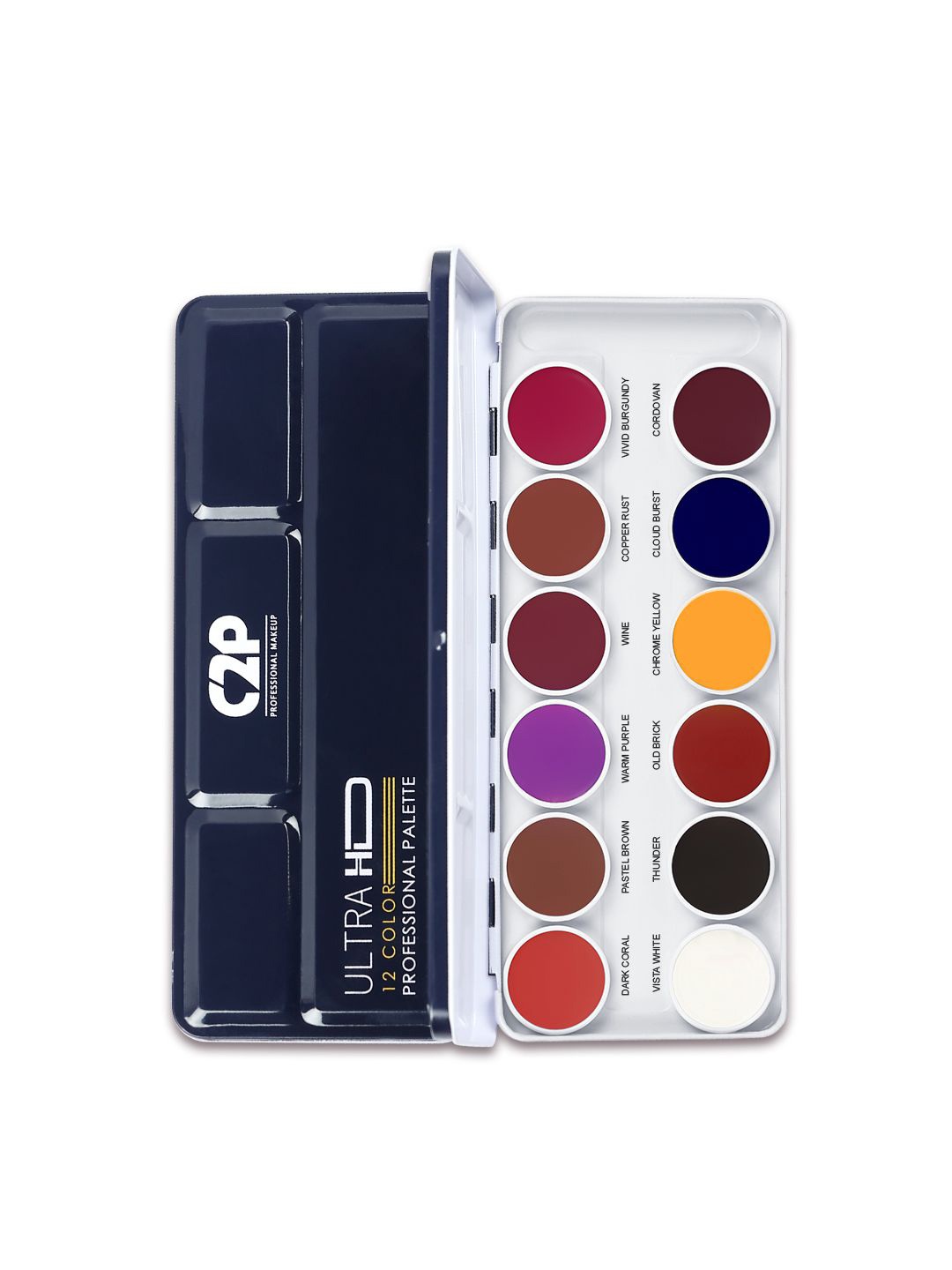 

C2P PROFESSIONAL MAKEUP 12 In 1 Waterproof Lipstick Palette- 42 g -Coral Crush, Pink