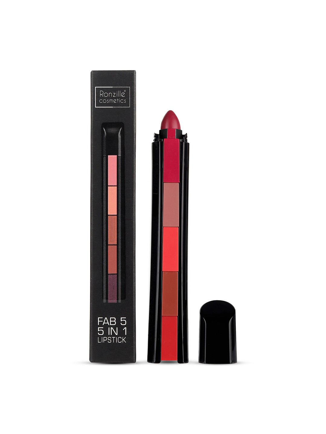 

Ronzille 5-In-1 Fantastic Long Lasting Lipstick 10g - Shade B, Multi