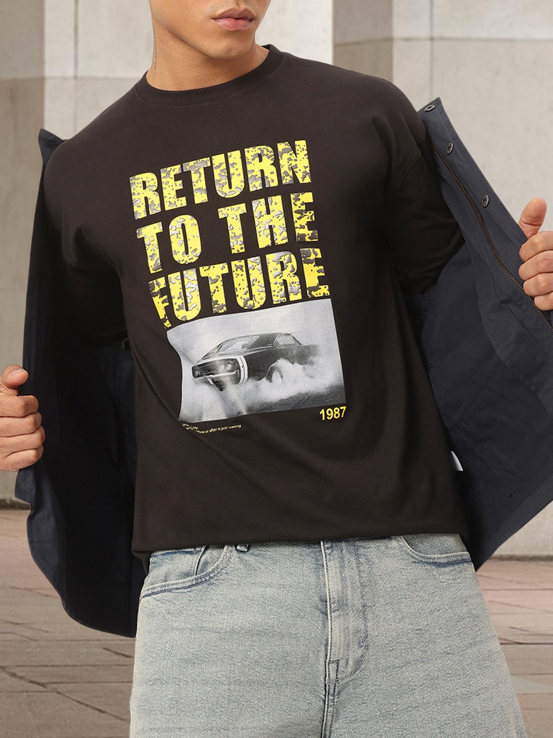 

Kook N Keech Time Traveler Tee Typography Print T-shirt, Black
