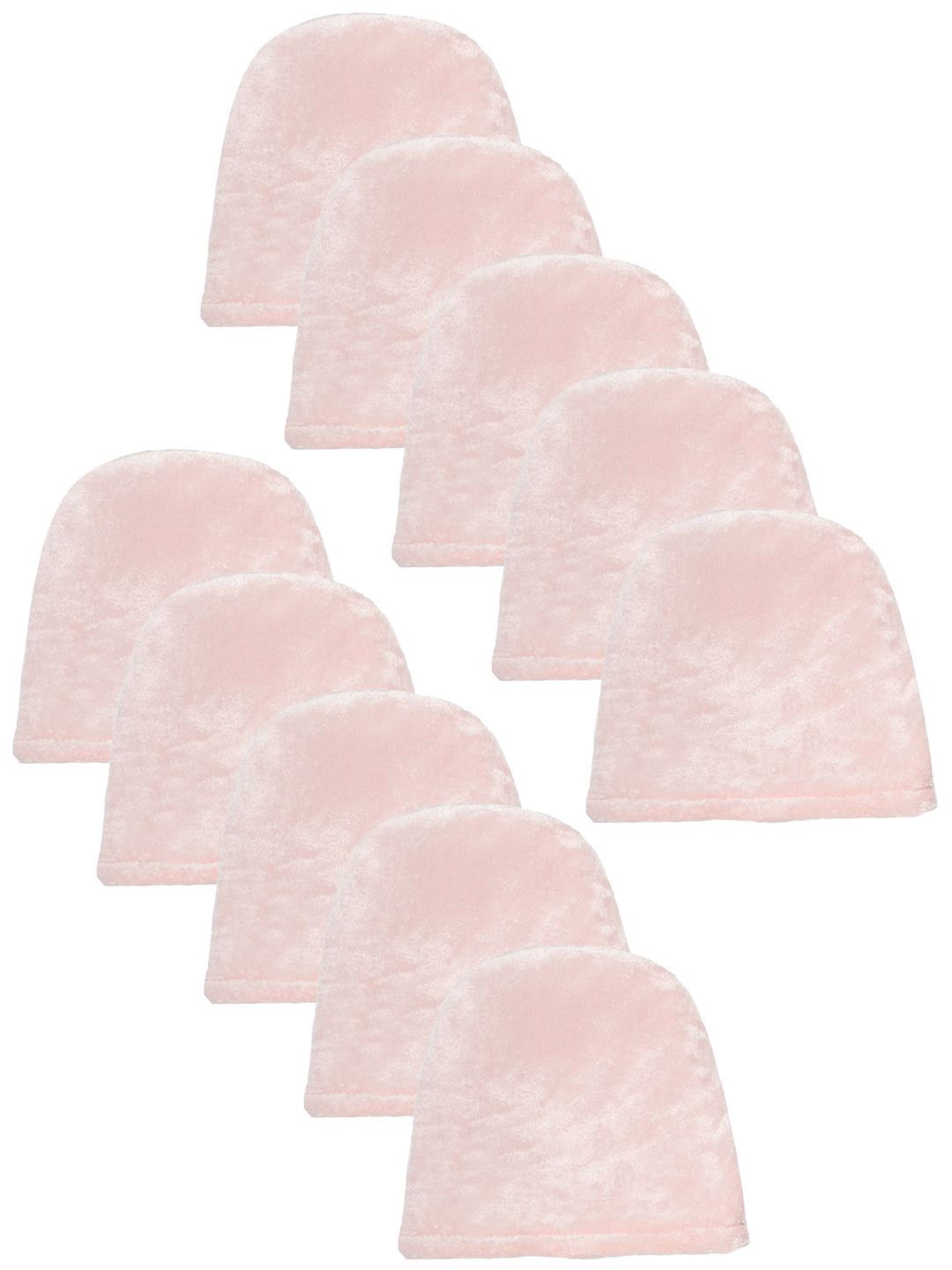

KLOTTHE Men Set Of 10 Light Pink Woolen Beanie Caps