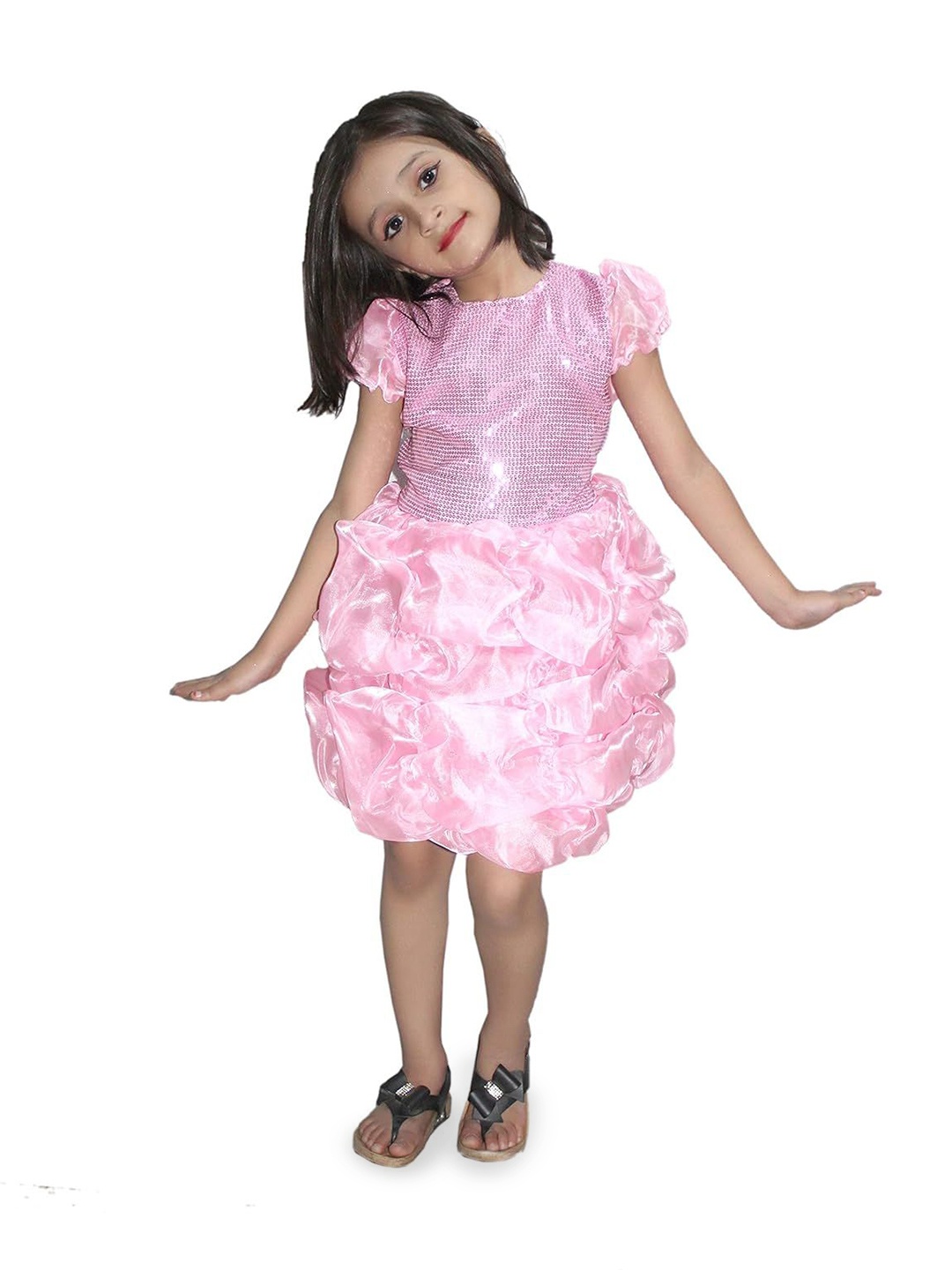 

Kaku Fancy dresses Girls Fairy Tales Frock Costume Dress, Pink
