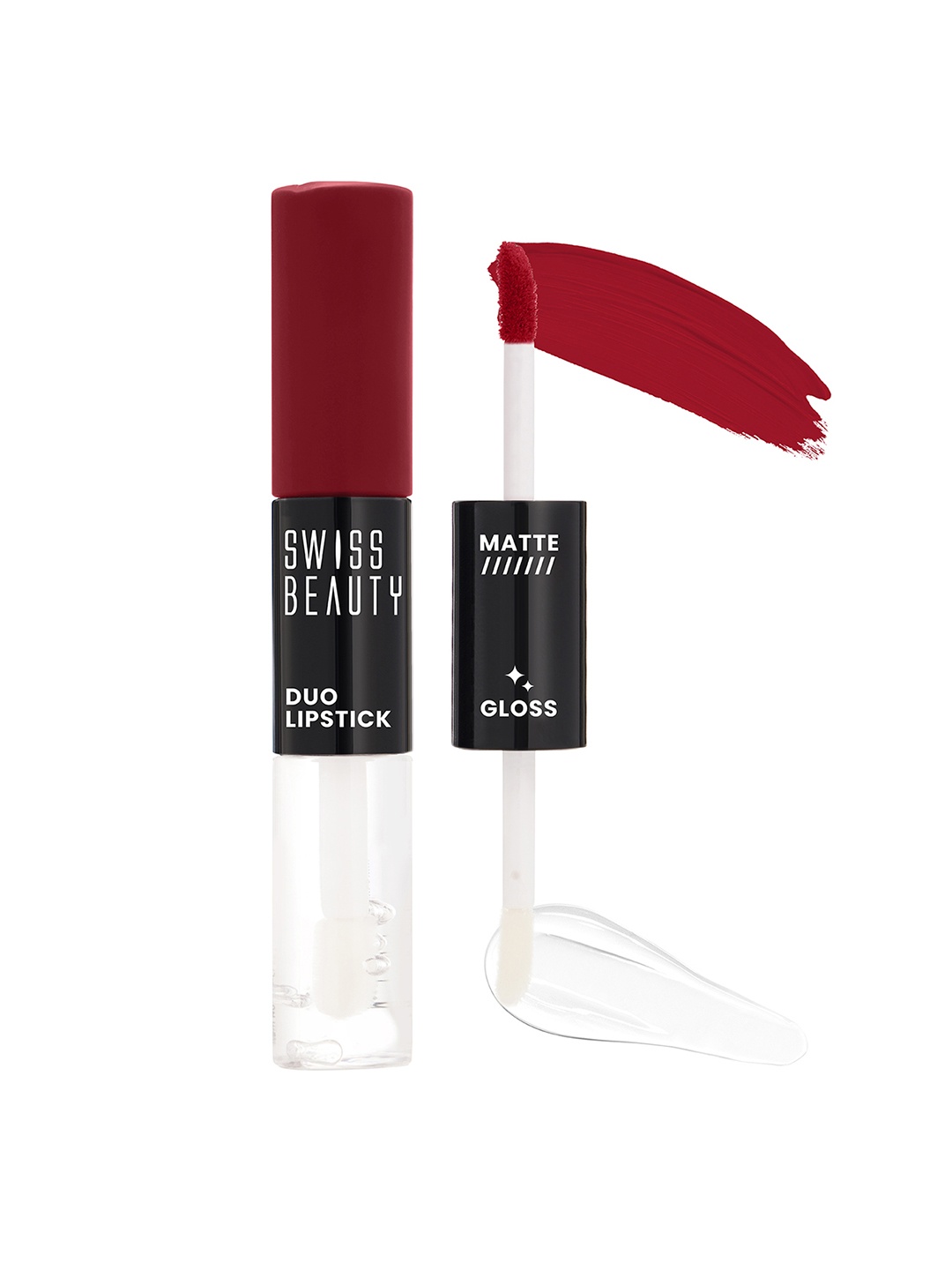 

SWISS BEAUTY Long Lasting Transfer Proof Duo Lipstick 10 ml - Saucy Red 11