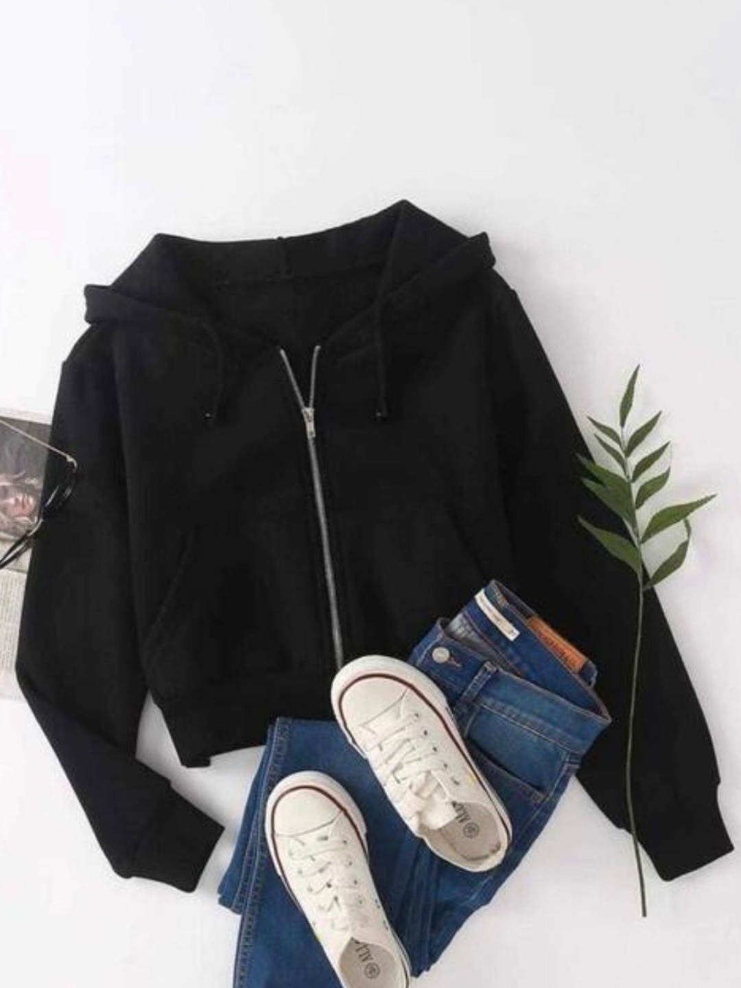 

SHAHVEER CREATION Women Hooded Sweatshirt, Black
