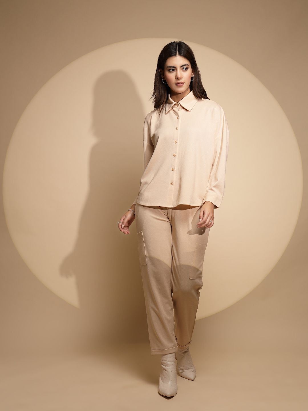 

Global Republic Long Sleeves Shirt & Trouser, Brown