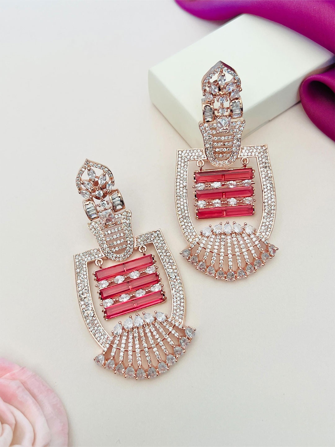 

ABDESIGNS Classic Drop Earrings, Rose gold