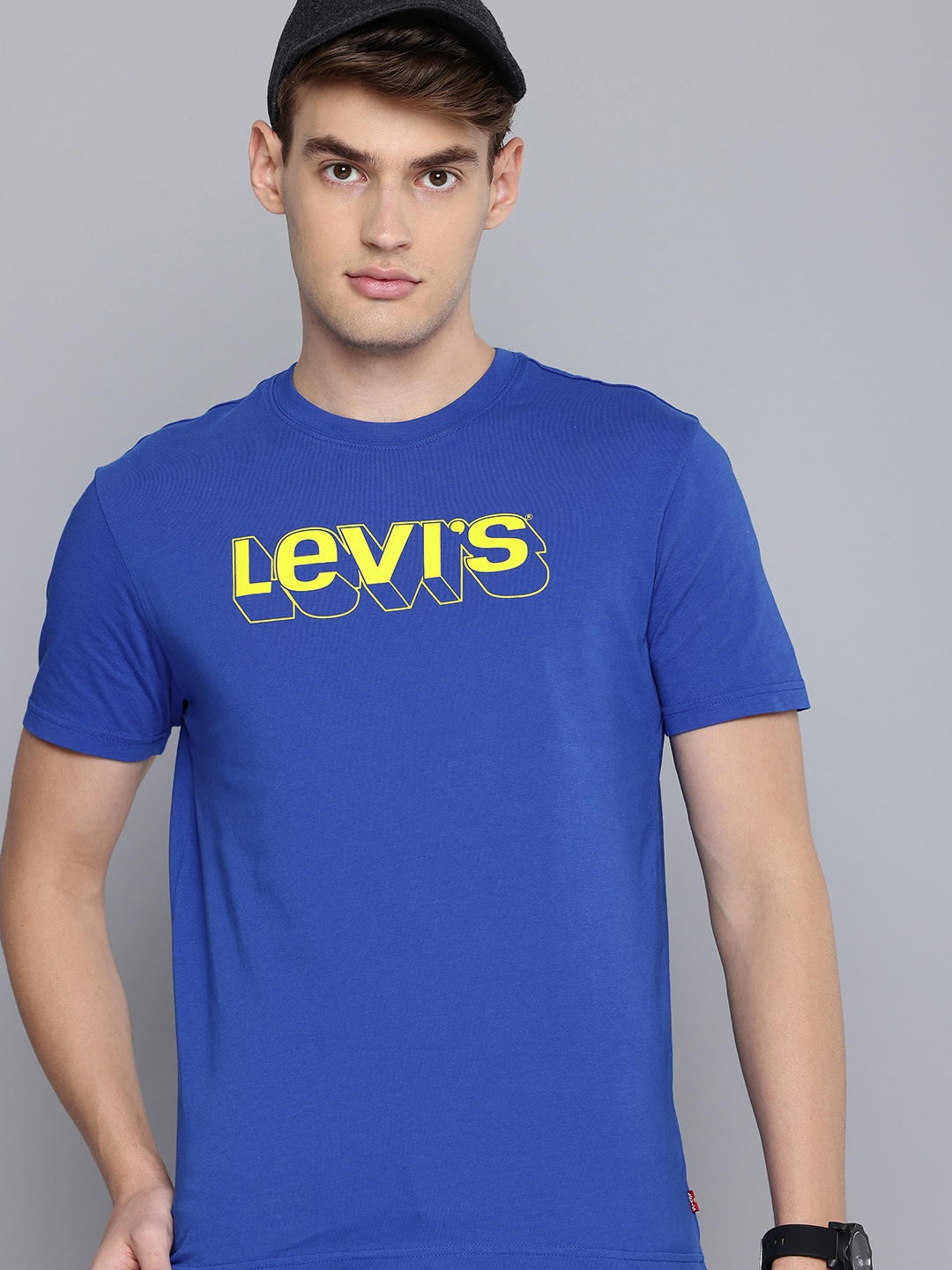 

Levis Brand Logo Printed Pure Cotton T-shirt, Blue