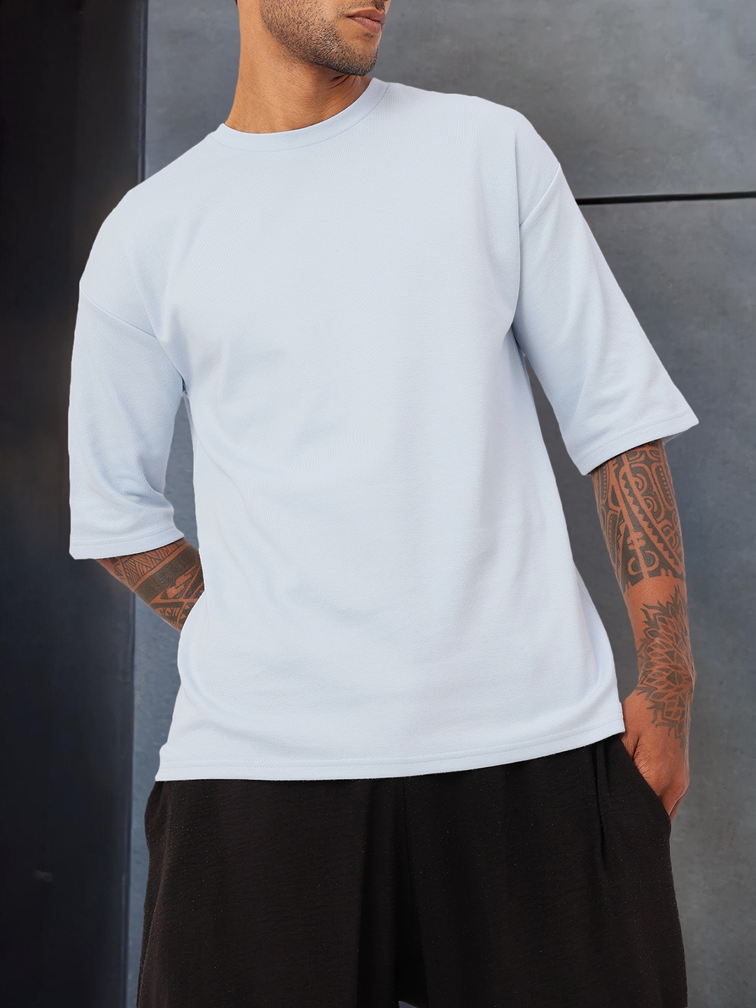 

Kook N Keech Arctic Freeze Style Icy Blue Oversized Tshirt
