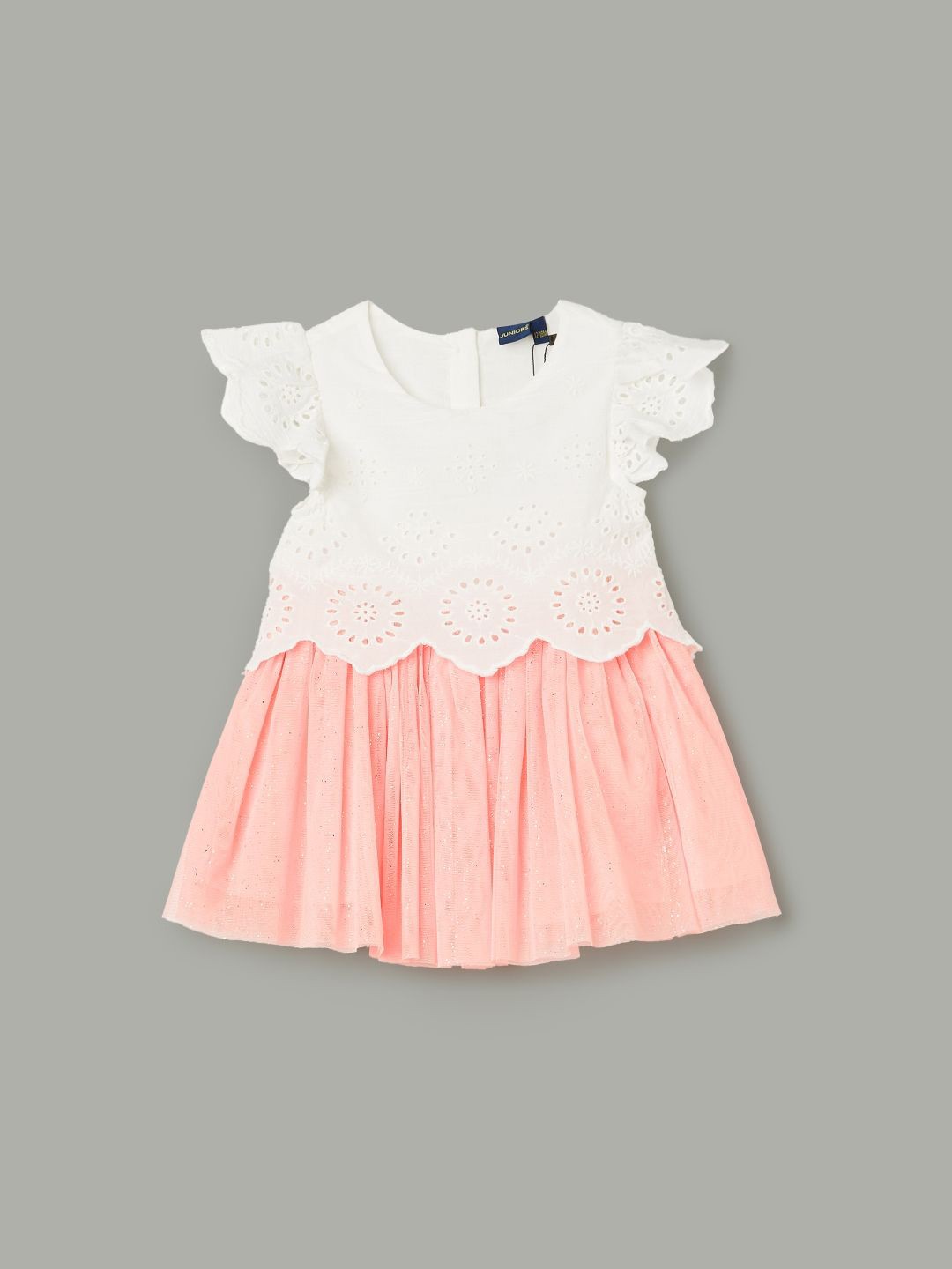 

Juniors by Lifestyle Girls Embroidered Short Dress, Peach