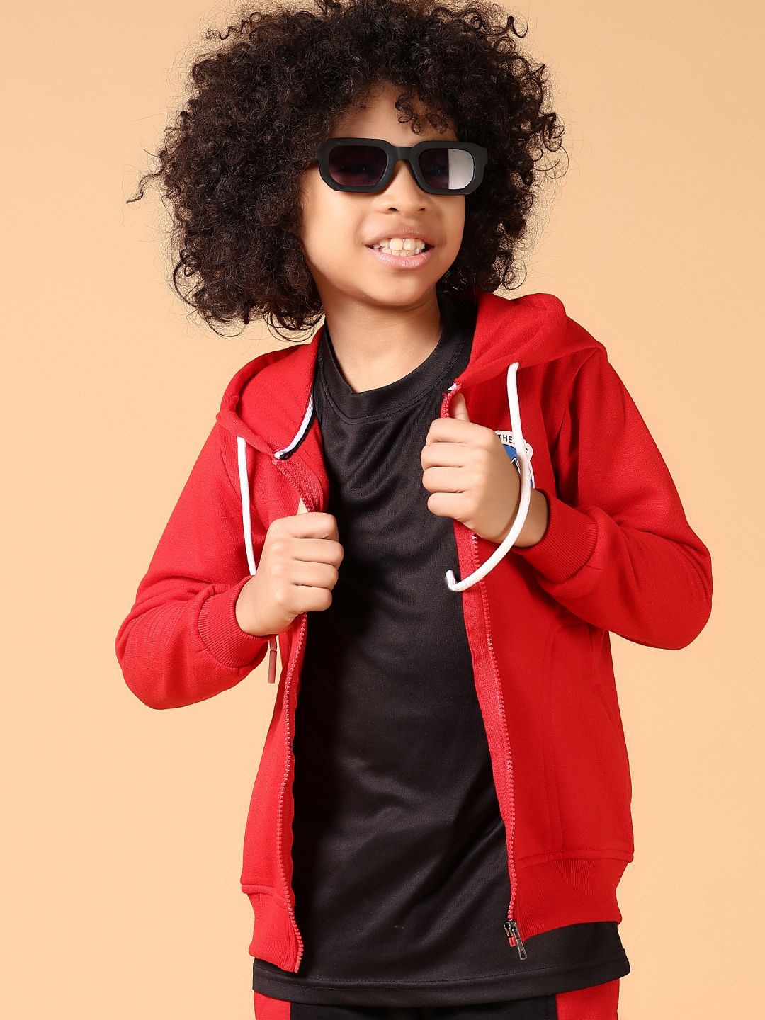 

V-Mart Boys Hooded Sweatshirt, Red