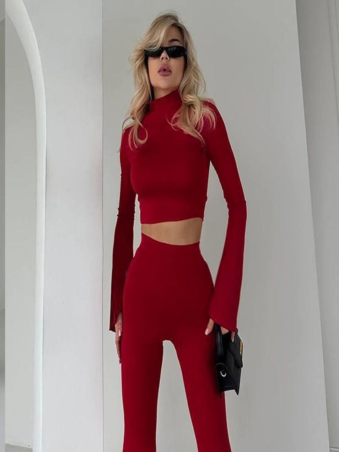 

StyleCast Maroon Round Neck Top With Trouser