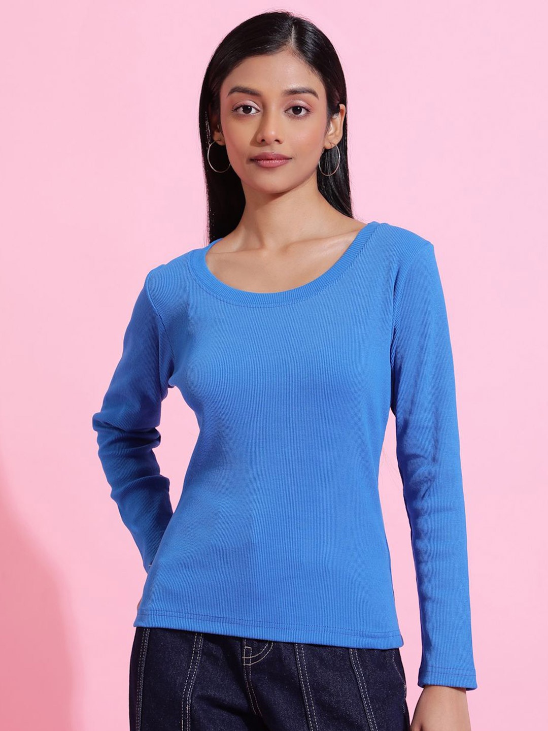 

EPPE Women Round Neck Pullover Sweatshirt, Blue
