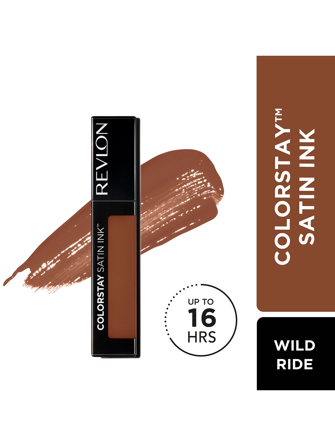 

Revlon Colorstay Satin Ink 16-Hour Long Lasting Liquid Lip Color 5ml - Wild Ride 002, Brown