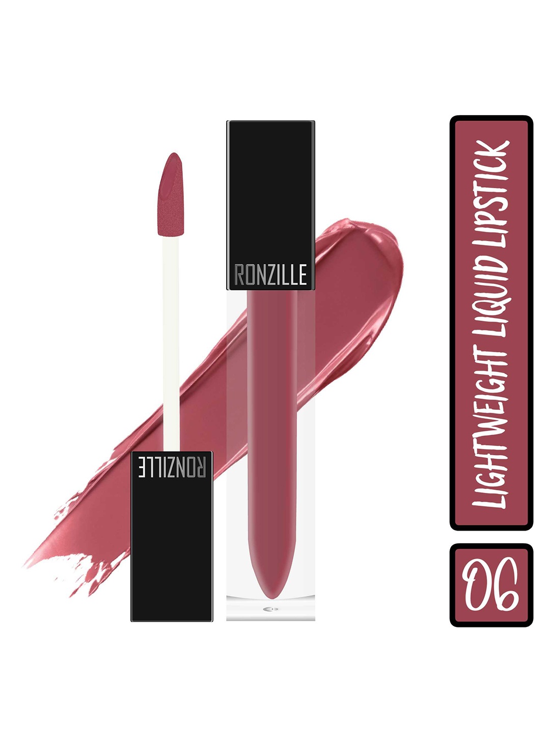 

Ronzille Lightweight 12Hrs Waterproof Liquid Mousse Lipstick 5 g - Berry Dance 06, Pink