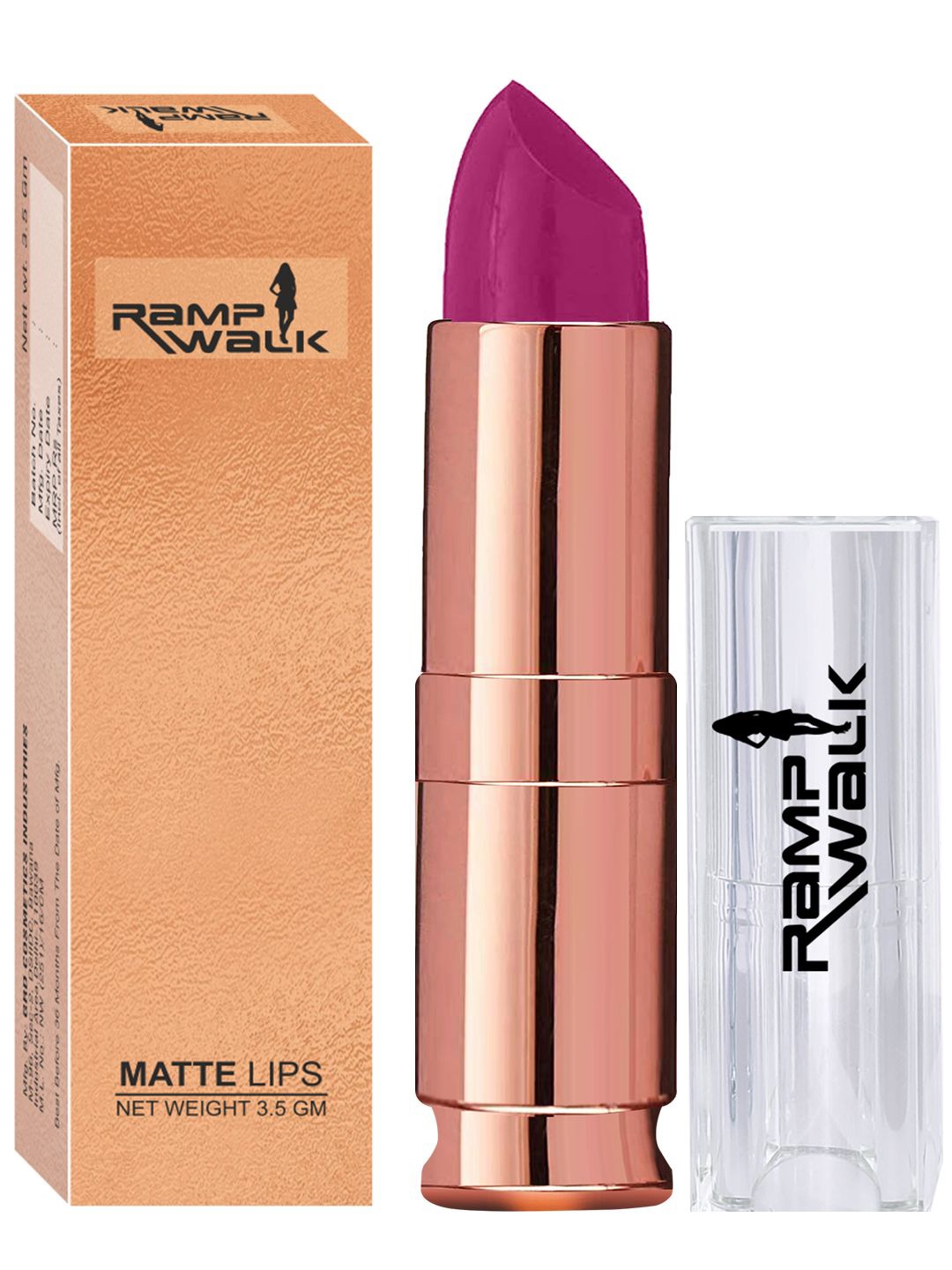

Ramp Walk Matte Lips Lipstick With Shea Butter Jajoba Oil & Vitamin E 3.5g - Magenta 58