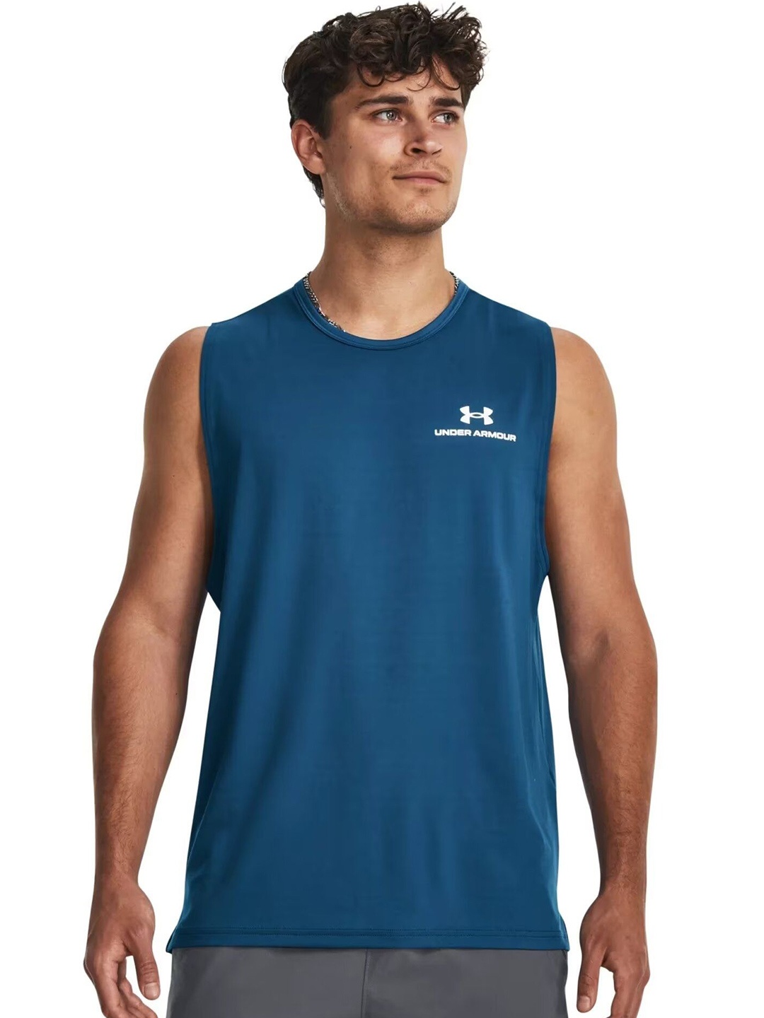 

UNDER ARMOUR Men Rush Energy Sleeveless Tshirt, Blue