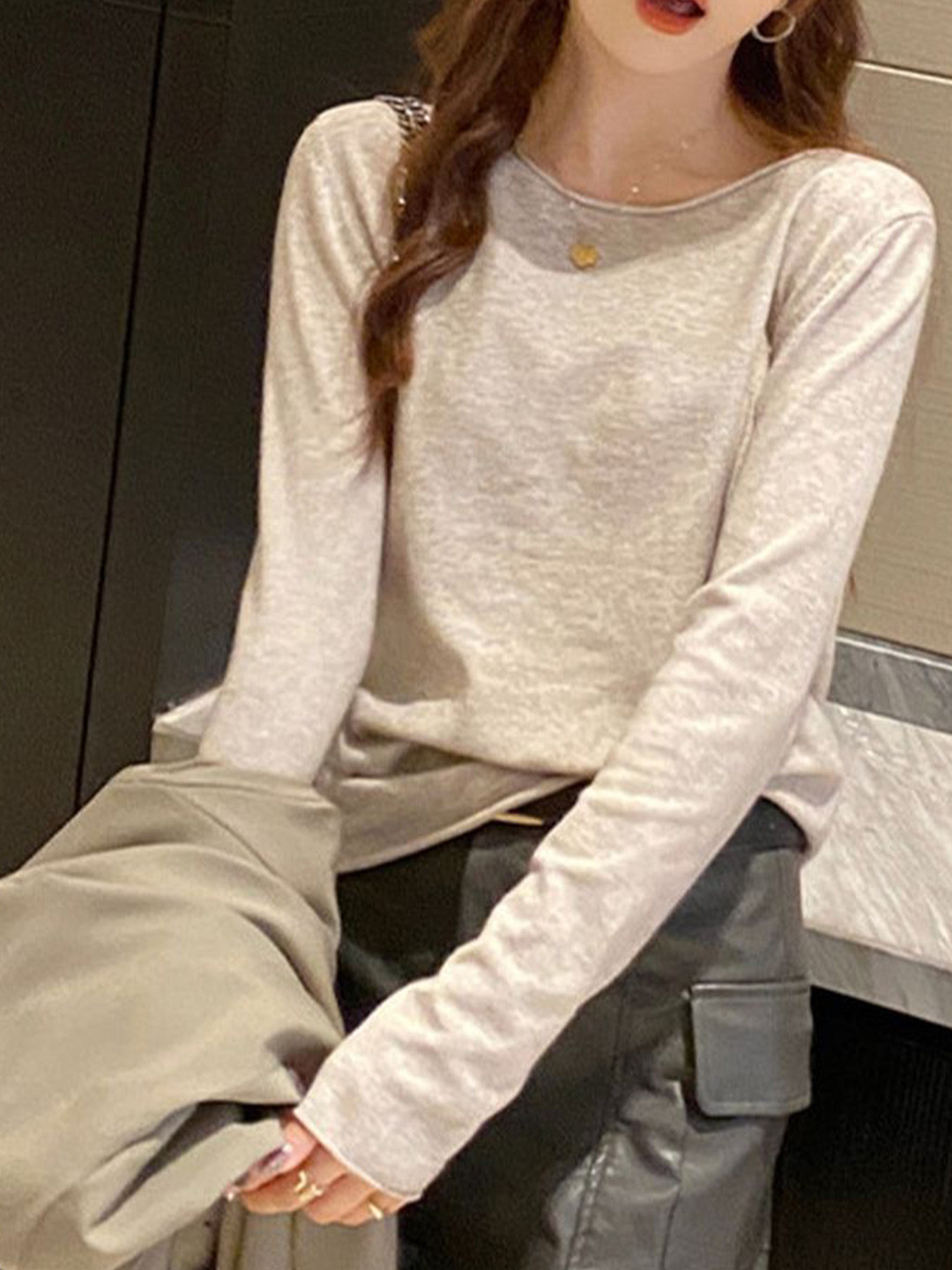 

LULU & SKY Women Boat Neck Top, Beige