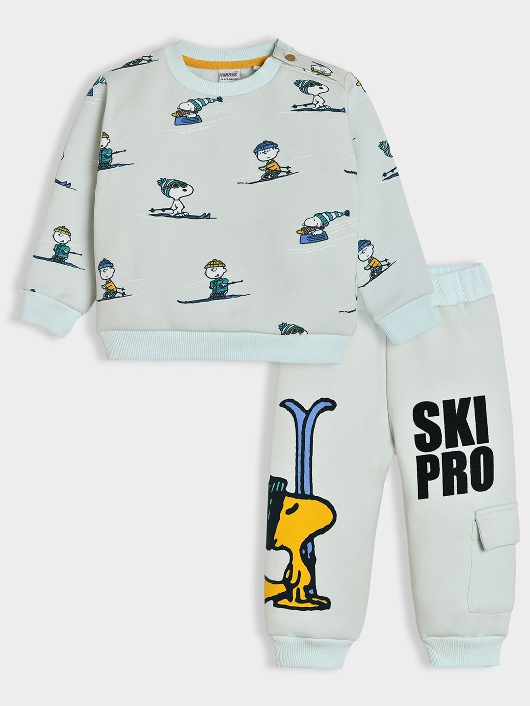 

MiArcus Kids Peanuts Snoopy Printed Sweatshirt & Joggers Set, Blue