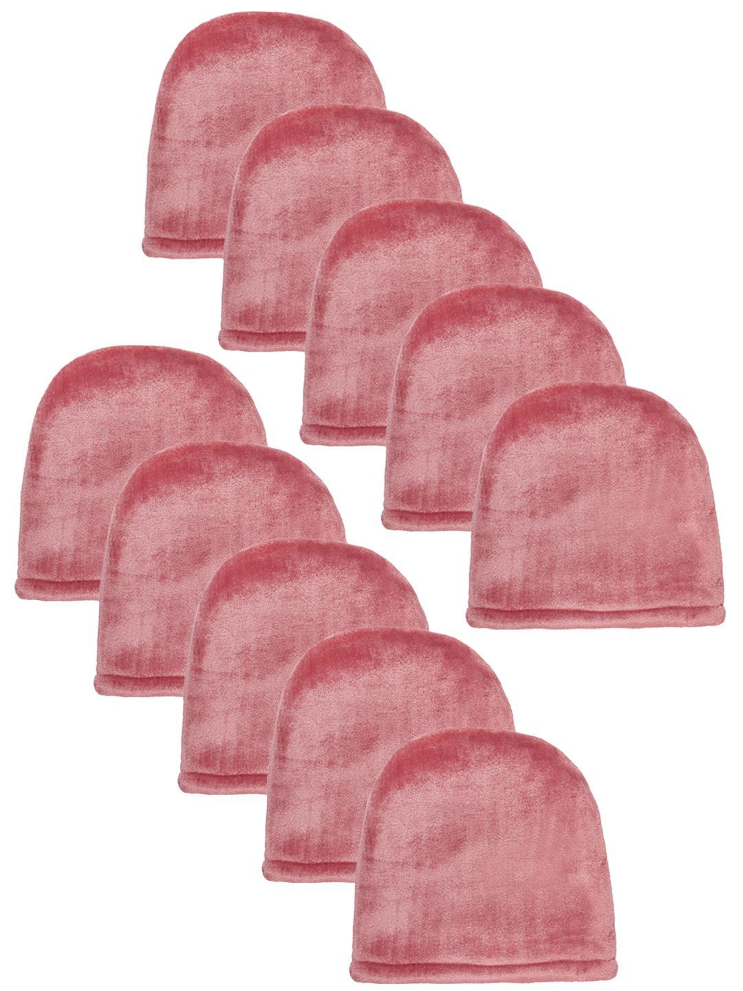 

KLOTTHE Men Set Of 10 Rust Woolen Beanie Caps