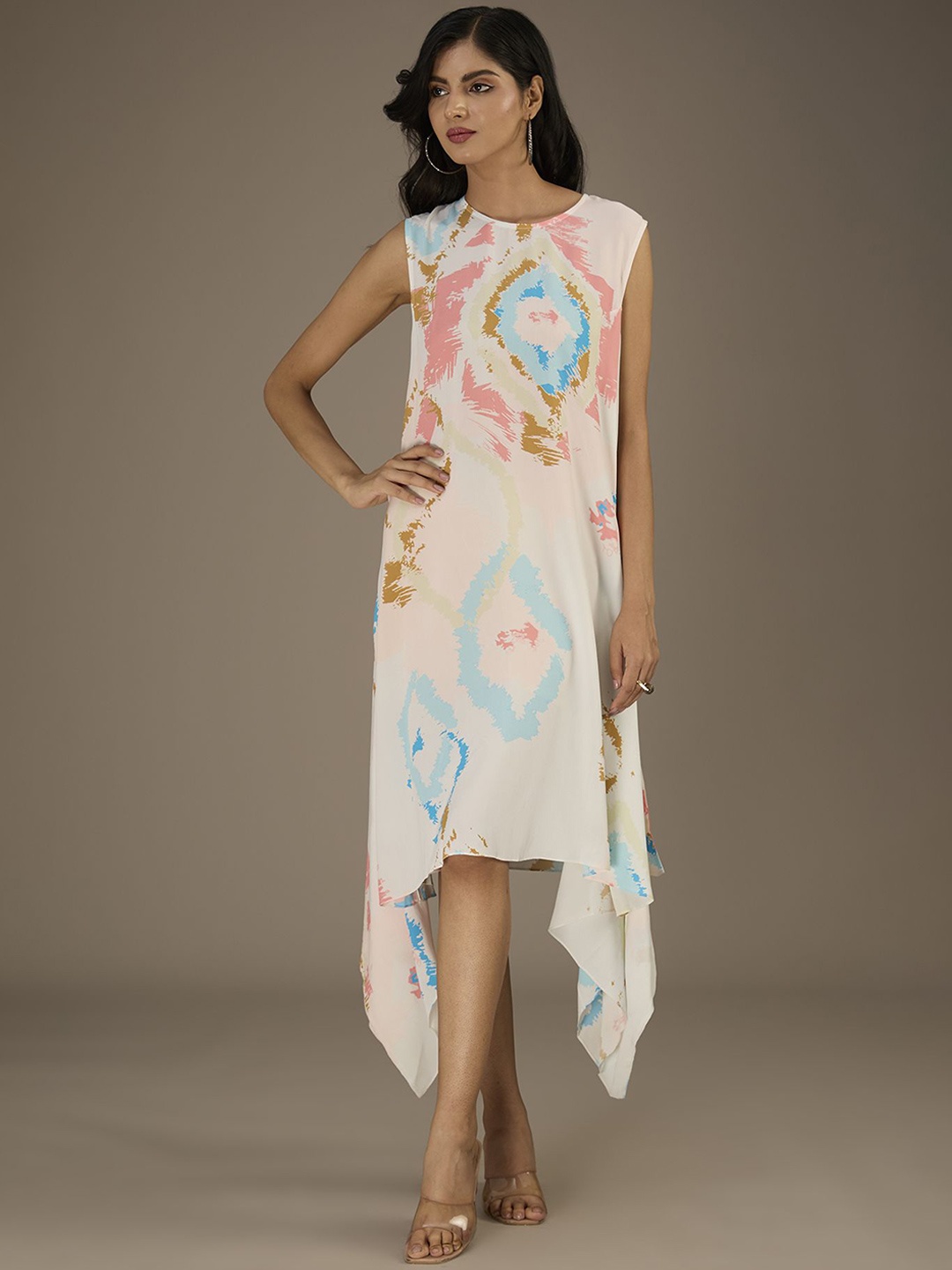 

PS PRET BY PAYAL SINGHAL Women Printed Crepe A-Line Dresses, White